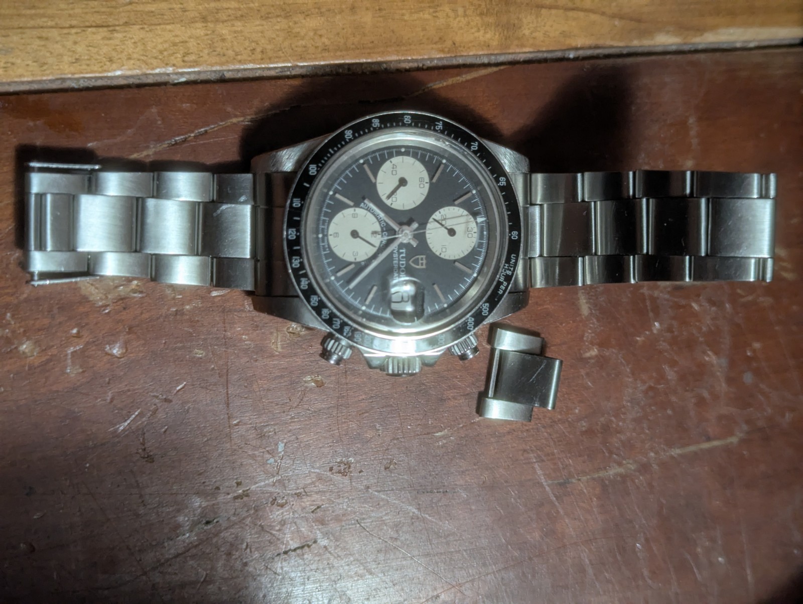 Tudor Oyster Chronotime Snowflake Bracelet 20mm Submariner Flip Lock Folded Band