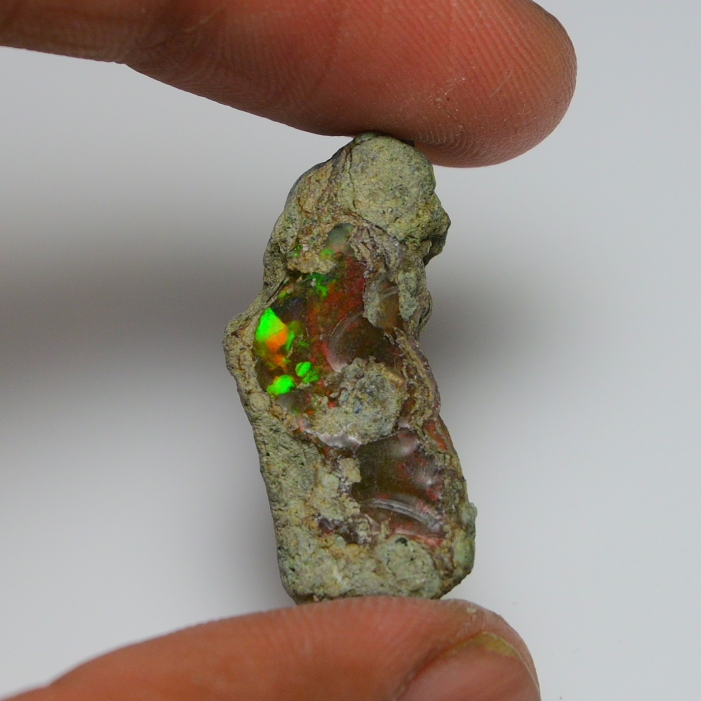 Black Opal Rough 9.45 Carats, Smoked Ethiopian Welo Opal Rough, Fire Opal Raw
