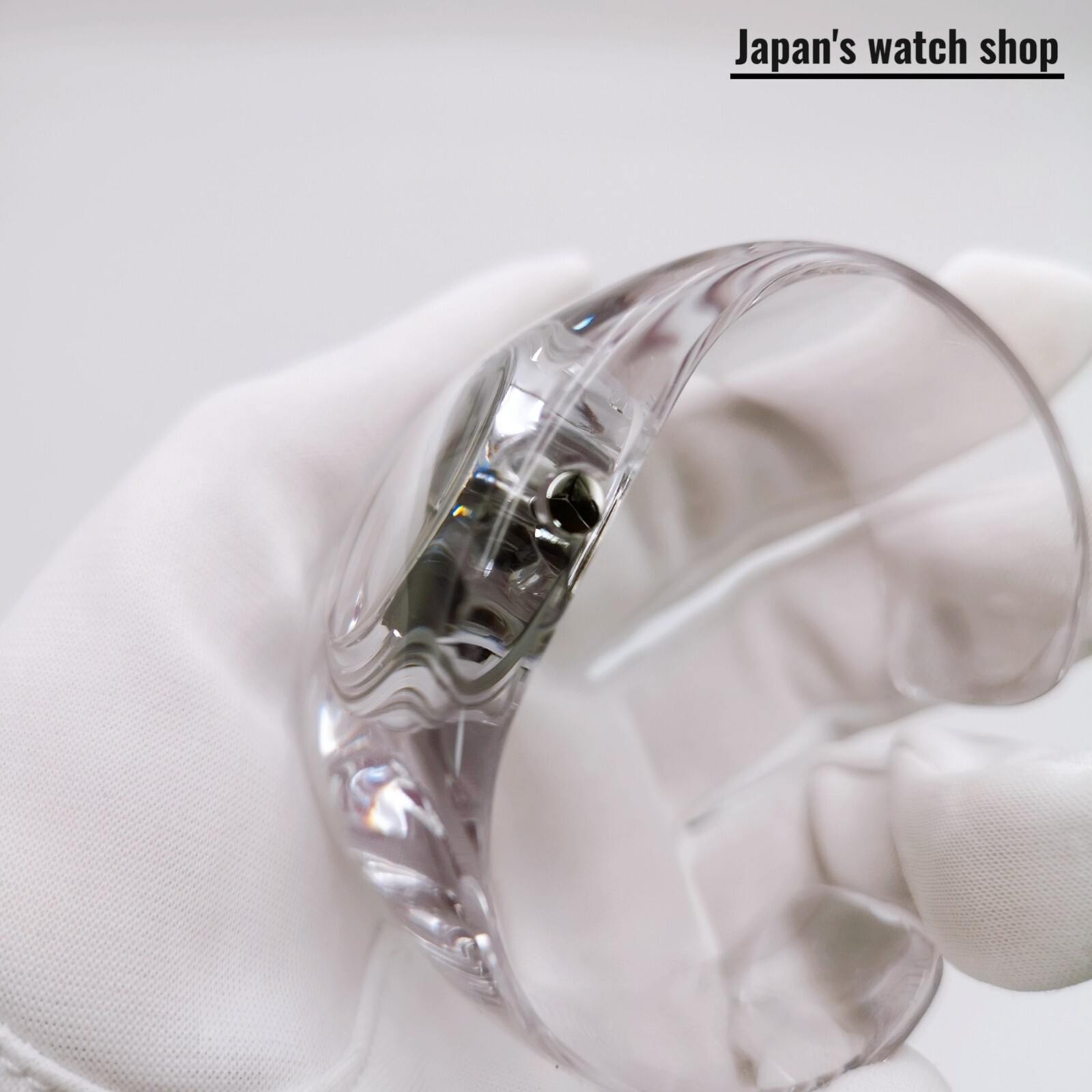 ISSEY MIYAKE O-Bold NYAS001 Transparent Bangle Watch Unisex Watch New in Box
