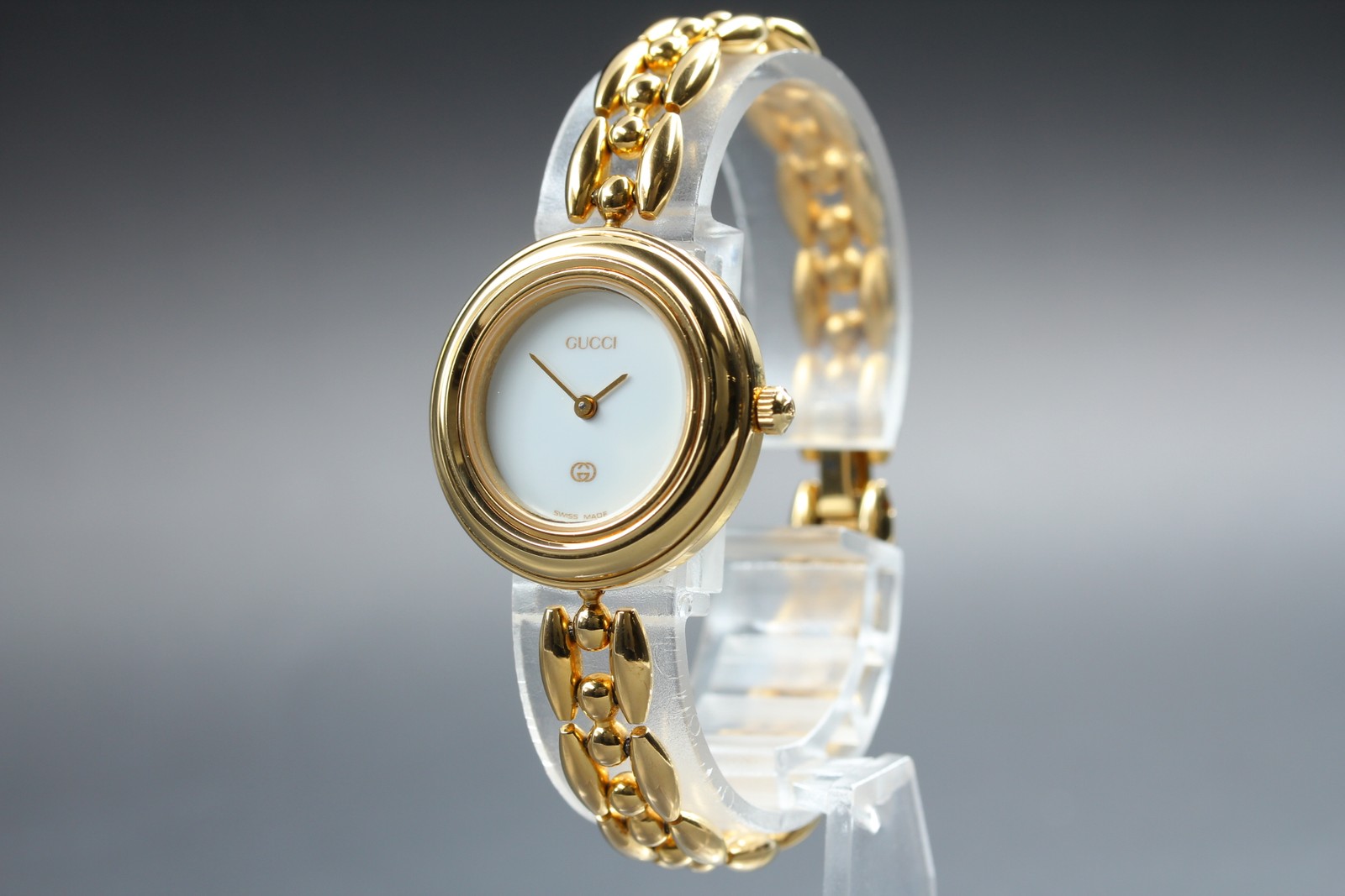 GUCCI Change Bezel 1100L 6 Colors 26mm Gold Quartz Women’s Watch w/Box Paper