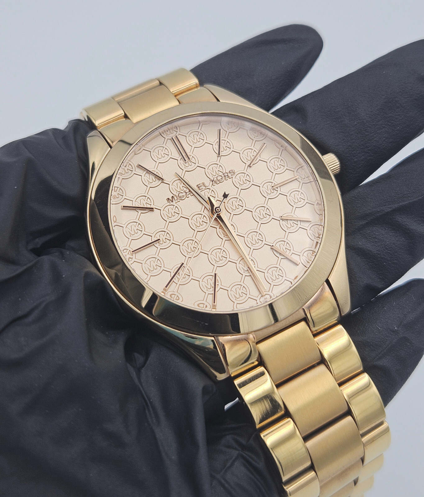 Michael Kors Argyle Gold Stainless Steel Watch with Rose Gold Dial MK3336