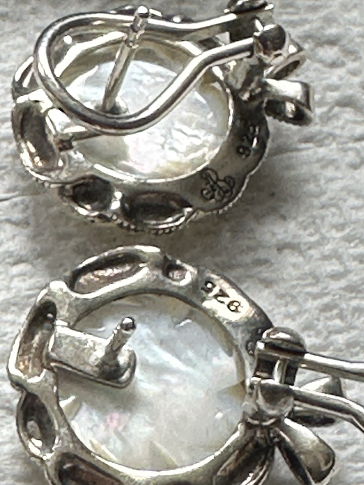 Alexander Vasiliev 925 Silver Earrings & Ring Set with Swarovski Marcasites