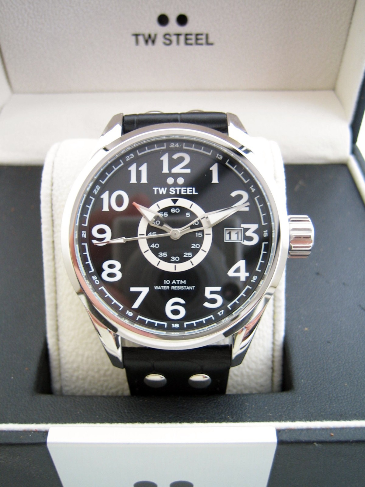 TW STEEL WATCH MENS VOLANTE VS51 STAINLESS STEEL LEATHER QUARTZ GENUINE BNWT