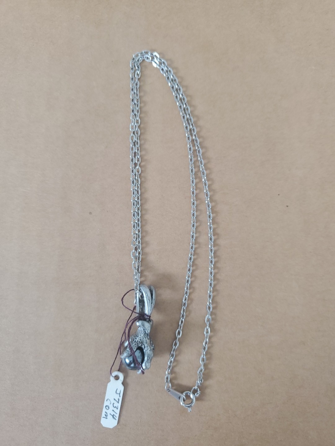 Comstock # J7314 Pewter Eagle Claw w/Hematite Sphere Pendant
