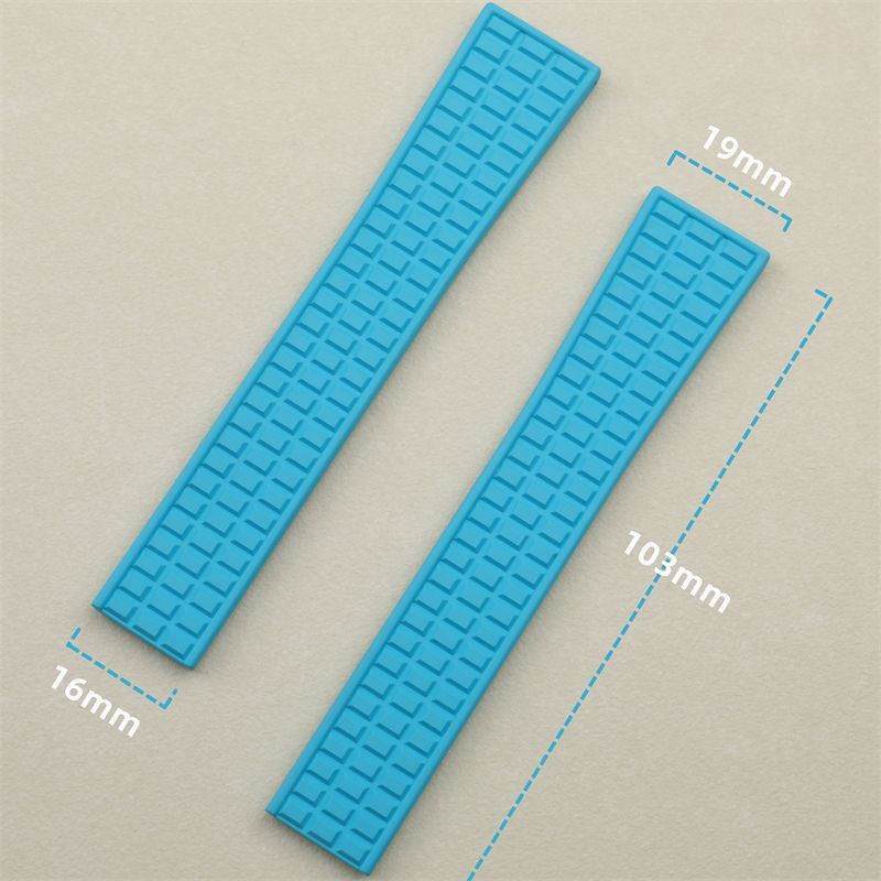 19mm Dark Blue Rubber Watch Band Strap Fits Patek Philippe Aquanaut 5067A Models