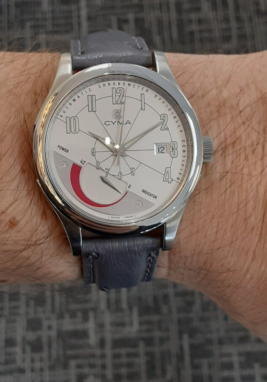 Men’s CYMA Power Reserve 40mm Imperium XL Steel Watch Limited to 200 Worldwide