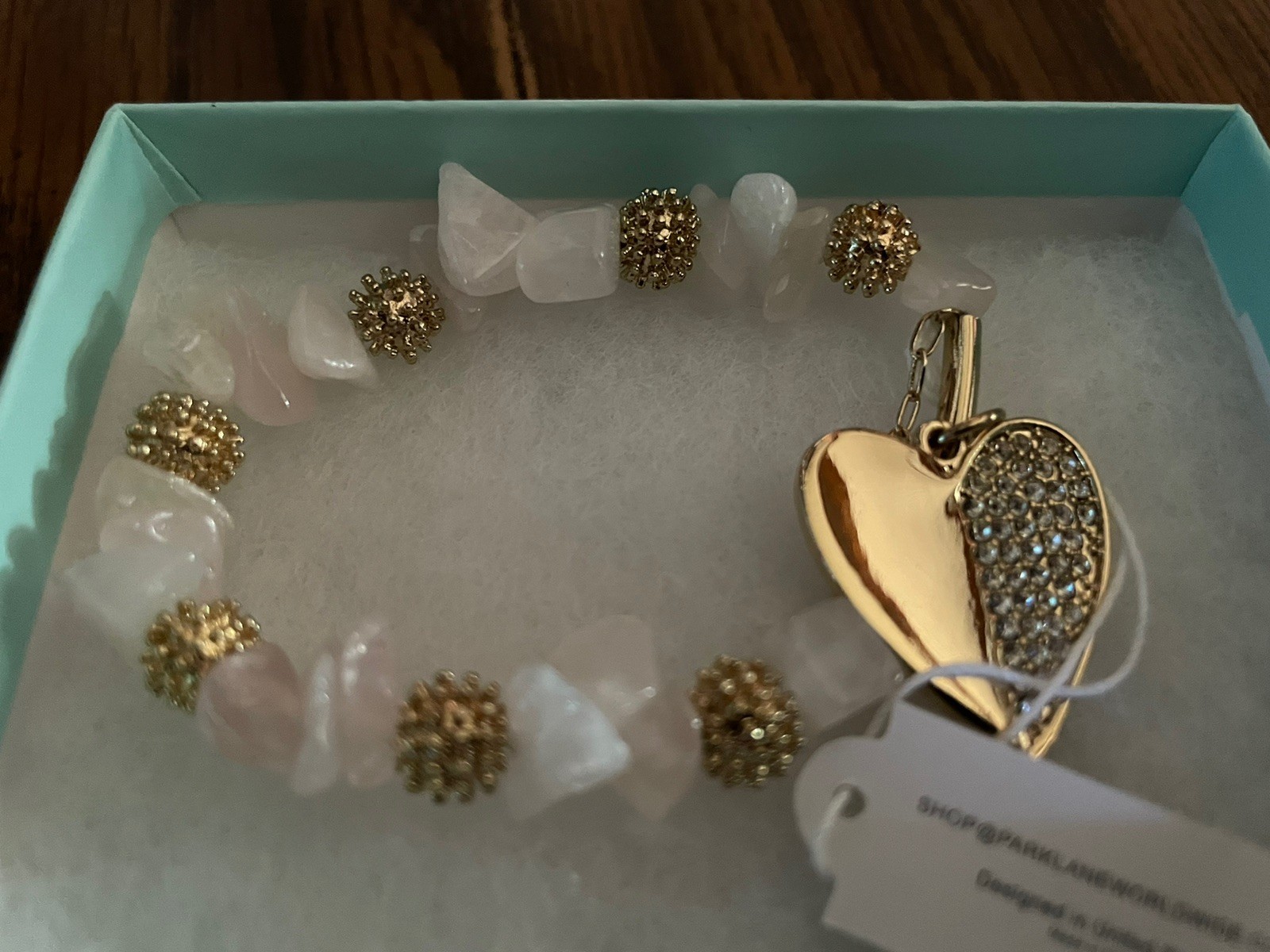 Park Lane “ROSY” Bracelet Quartz w/ Crystals Stretch to Fit Bracelet Reg. $72
