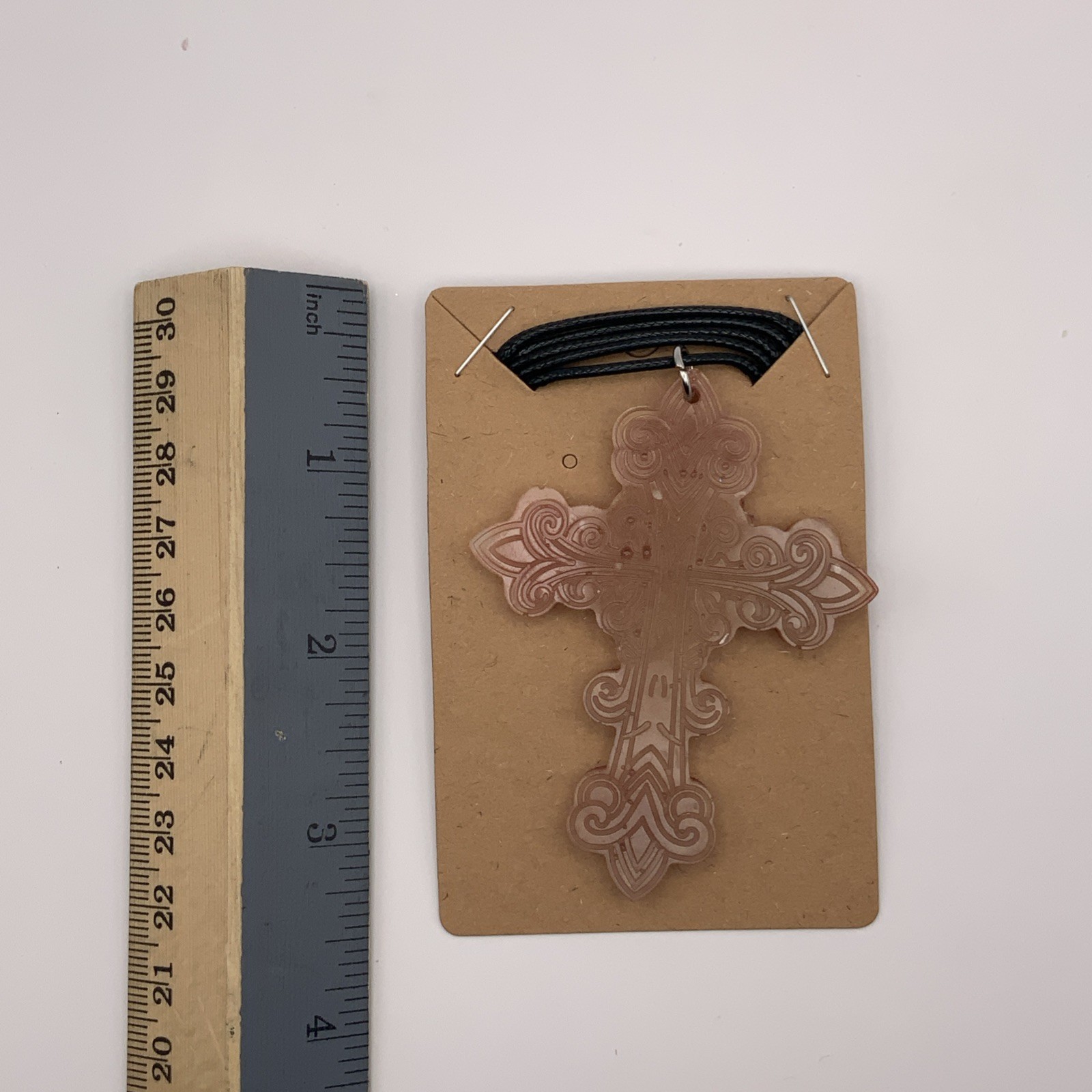 House Of David Handmade Cross Necklace Golden Ember