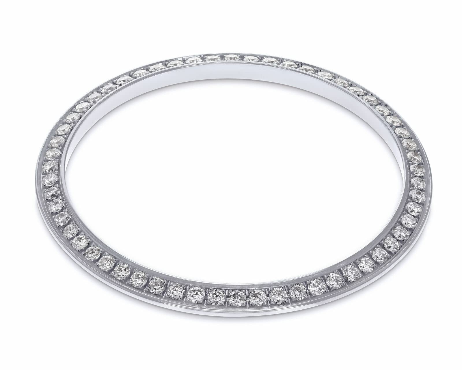 36MM .95CT BEAD SET MOISSANITE BEZEL FOR STAINLESS COMPATIBLE WITH ROLEX DA