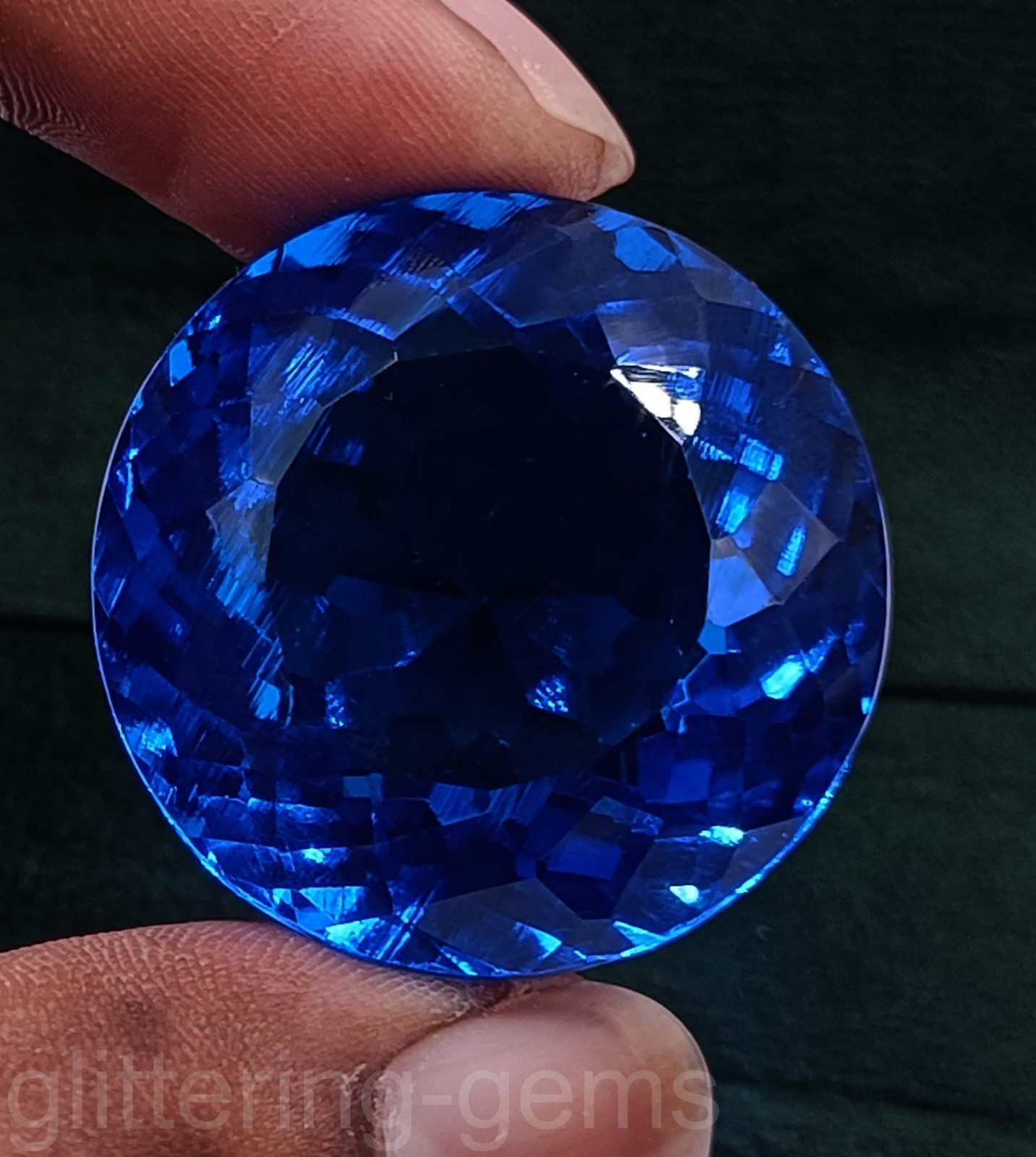 367.30 Carat Natural Royal Blue Sapphire Round Shape IGL Certified Gemstone 5DNZ