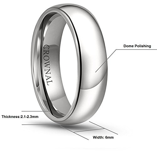1mm 2mm 3mm 4mm 5mm 6mm 7mm 8mm Tungsten White/Yellow Gold/Rose Gold Plated W…