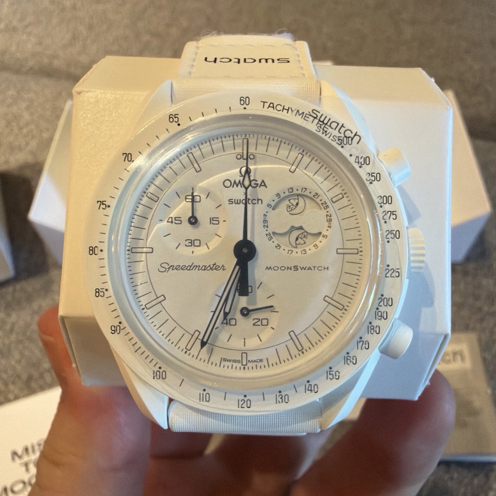 OMEGA x Swatch Speedmaster MoonSwatch Mission to the Moon Snoopy Watch White