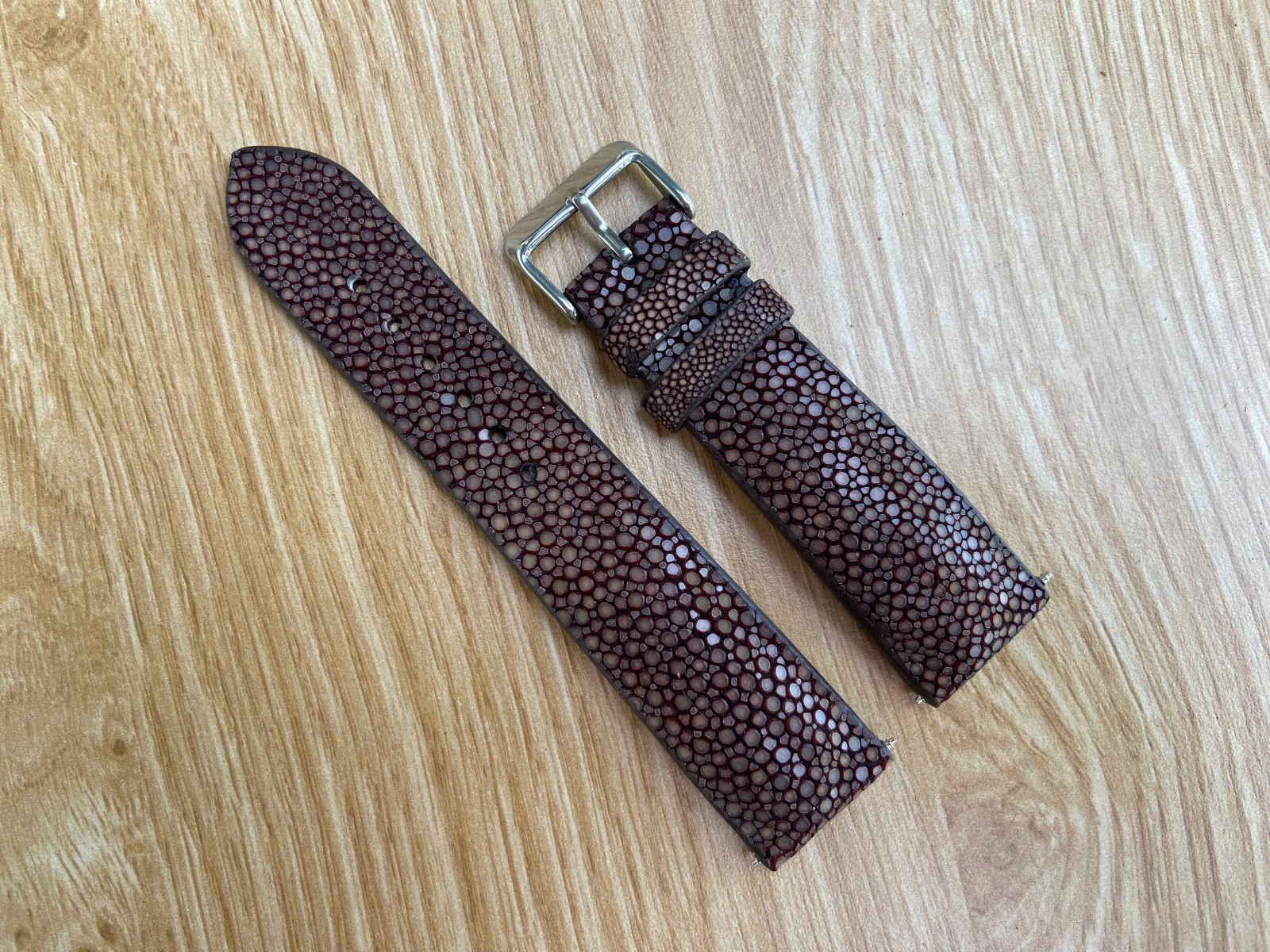 Brown Stingray Leather Watch Strap Band 14 16 17 18 19 20 21mm 22mm 23 24mm 26mm