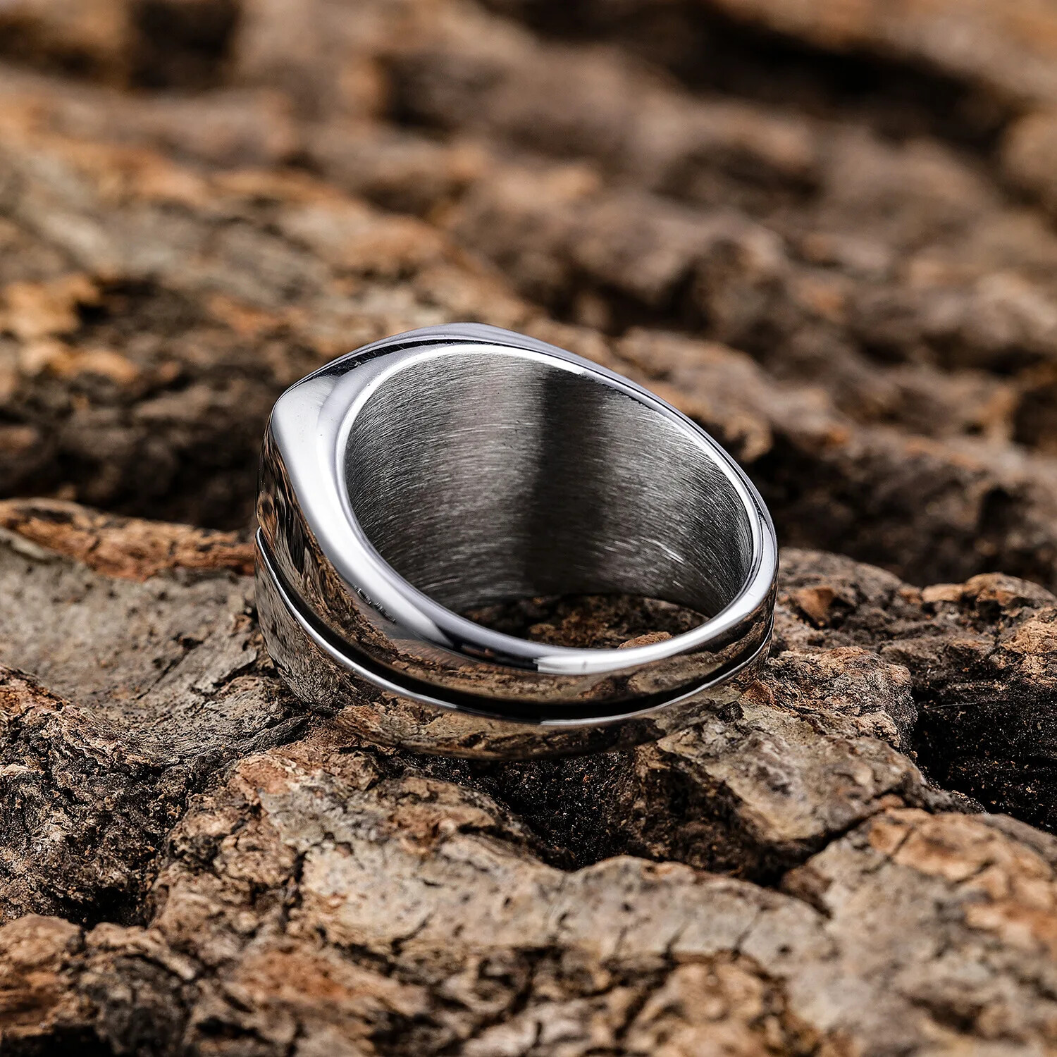 Men’s Personality Fire Polices Firelighter Trend Stainless Steel Rings Size 8-14