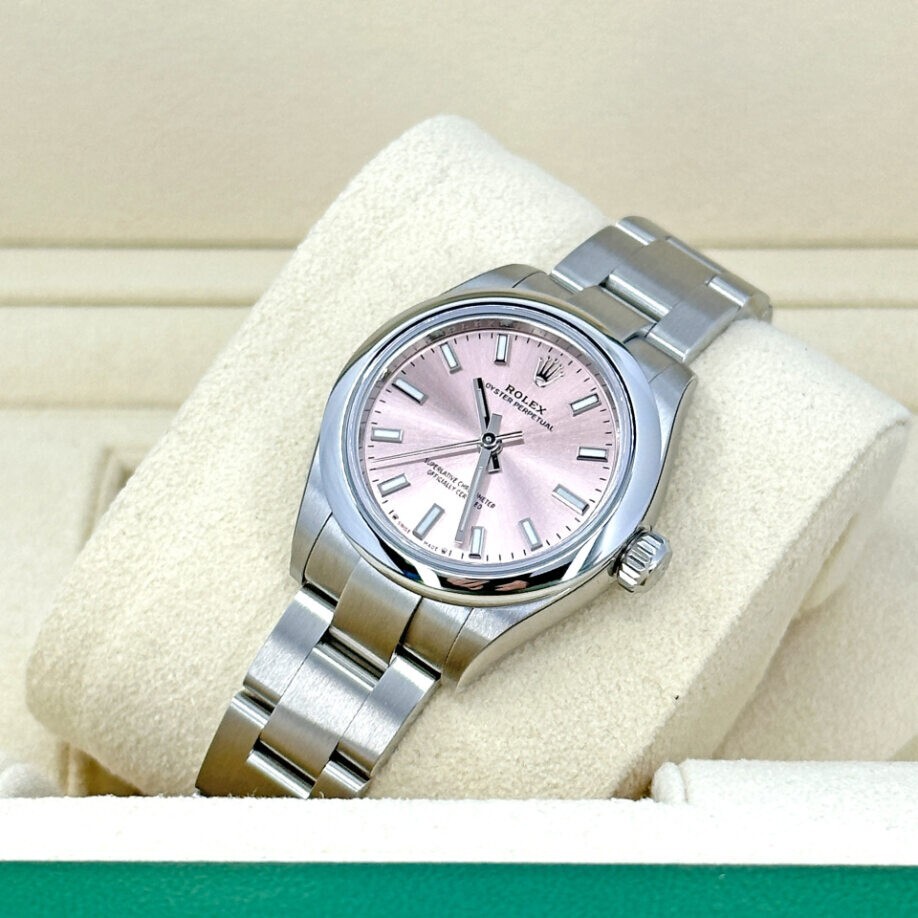 Rolex Oyster Perpetual, Oystersteel, 28mm, Pink, Ref# 276200-0004, Unworn, 2024