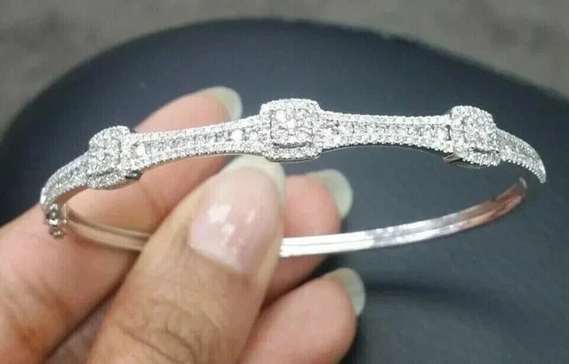 8 Ct Round Cut Simulated Diamond Women’s Tennis Bracelet 14K White Gold Plated