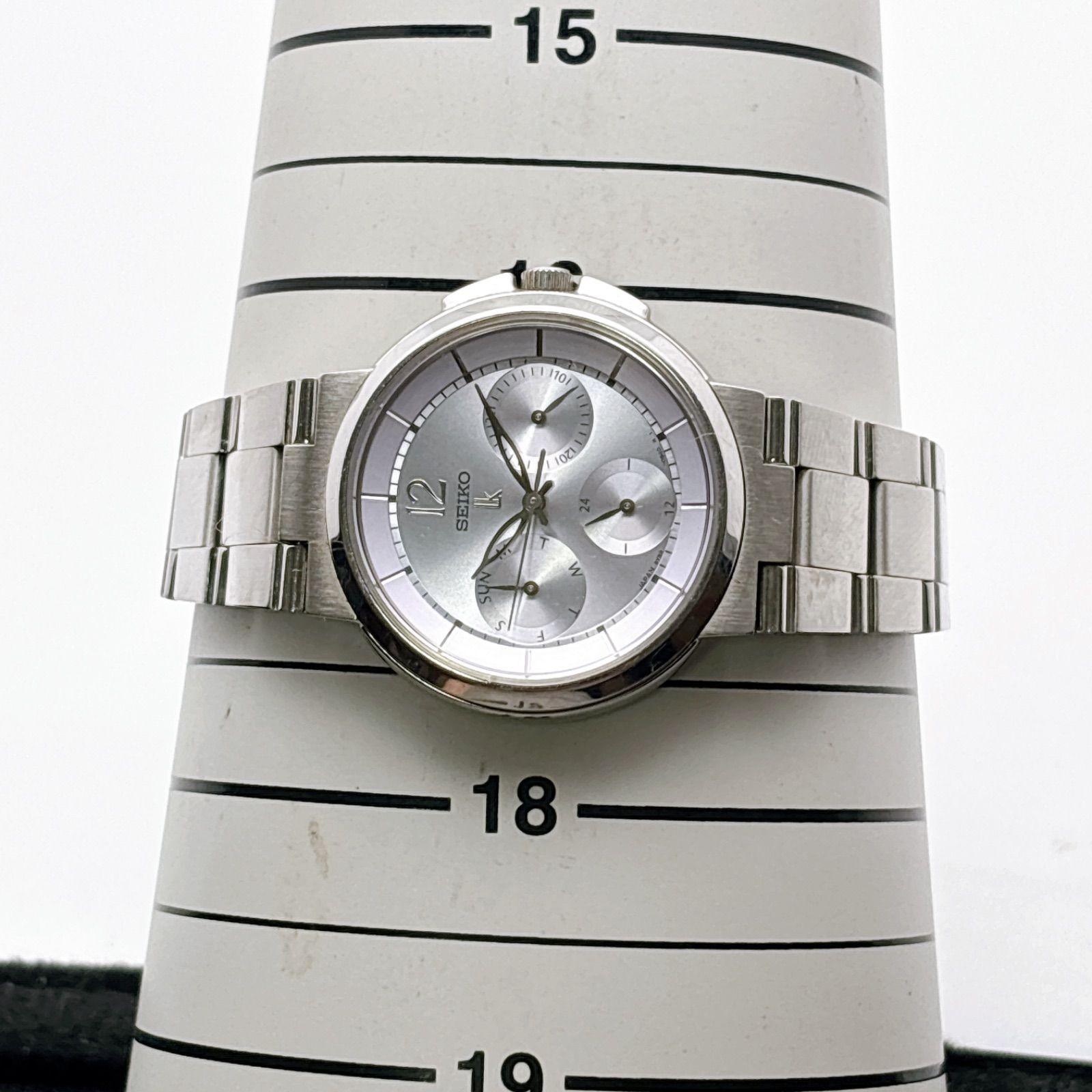 SEIKO LUKIA silver purple dial multifunction new 353
