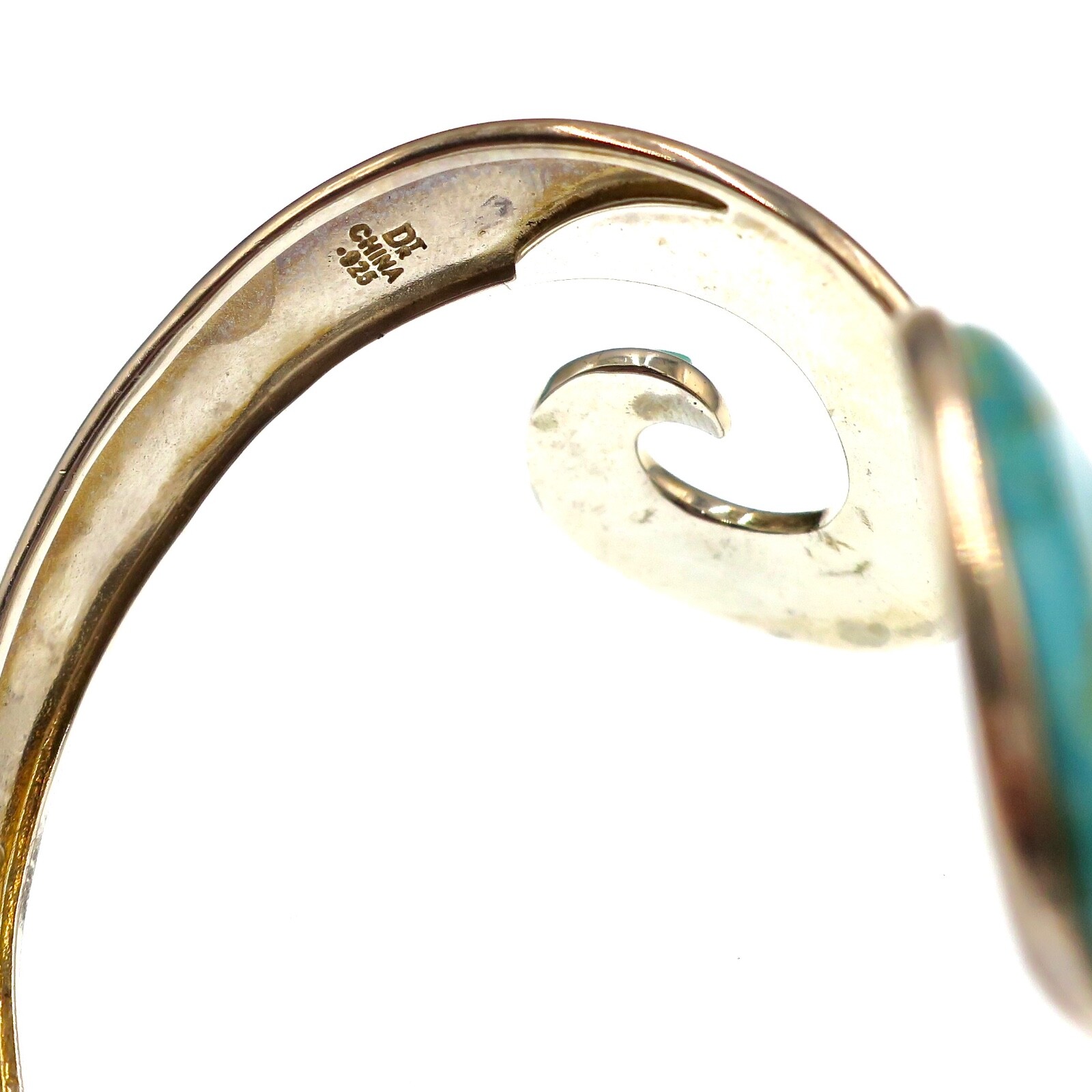 Desert Rose Trading Company Sterling Silver and Turquoise Cuff Bracelet 6-1/4 in