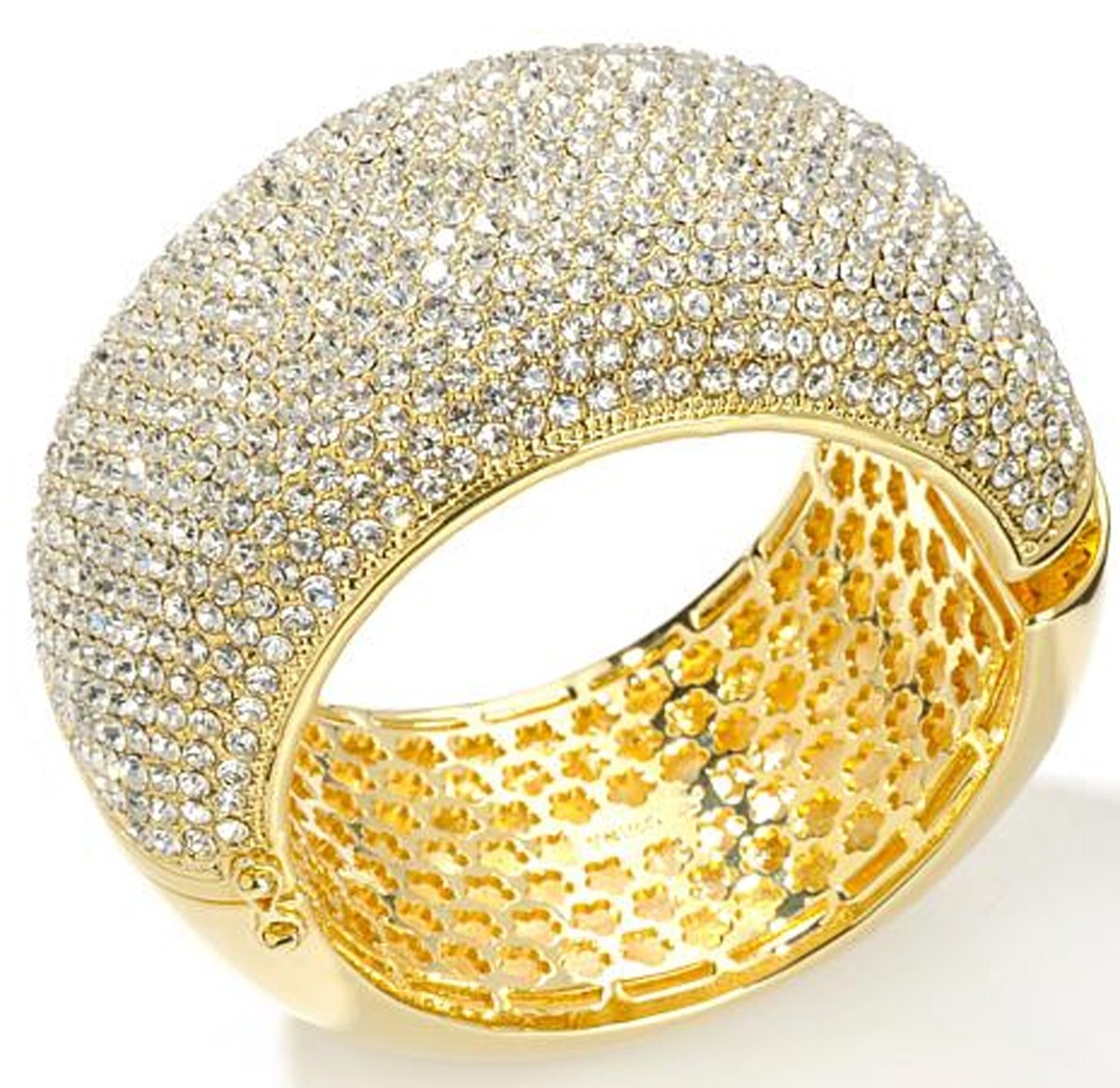 Joan Boyce Not for the Faint of Heart DRAMATIC Crystal Bracelet Goldtone