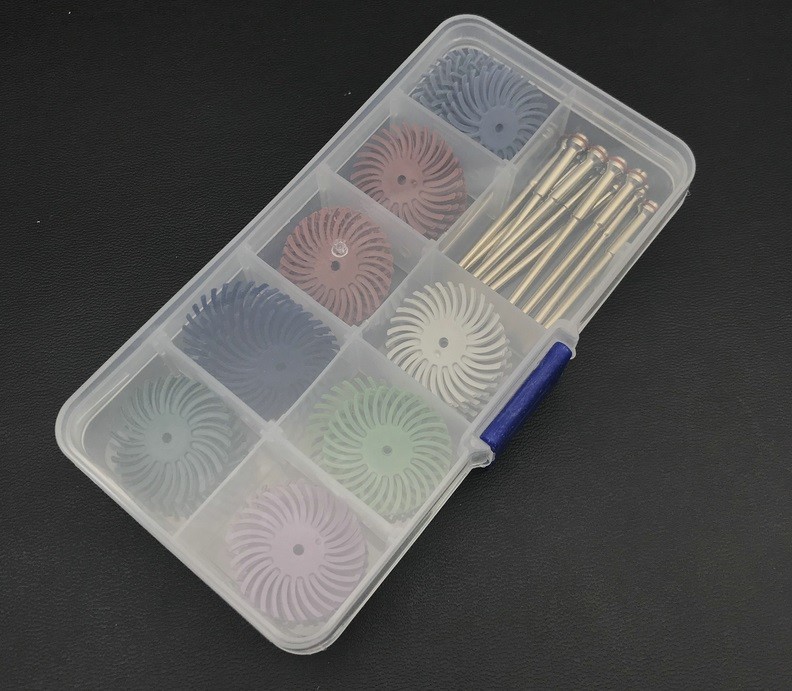 40pcs Radial Bristle Disc Abrasive Brush Polishing Wheel With 10pcs 2.35mm Shank