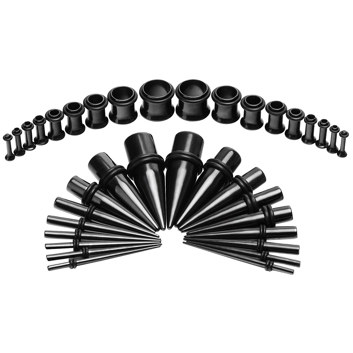 14G00G Ear Stretching Kit Tapers & Plugs Surgical Stainless Steel