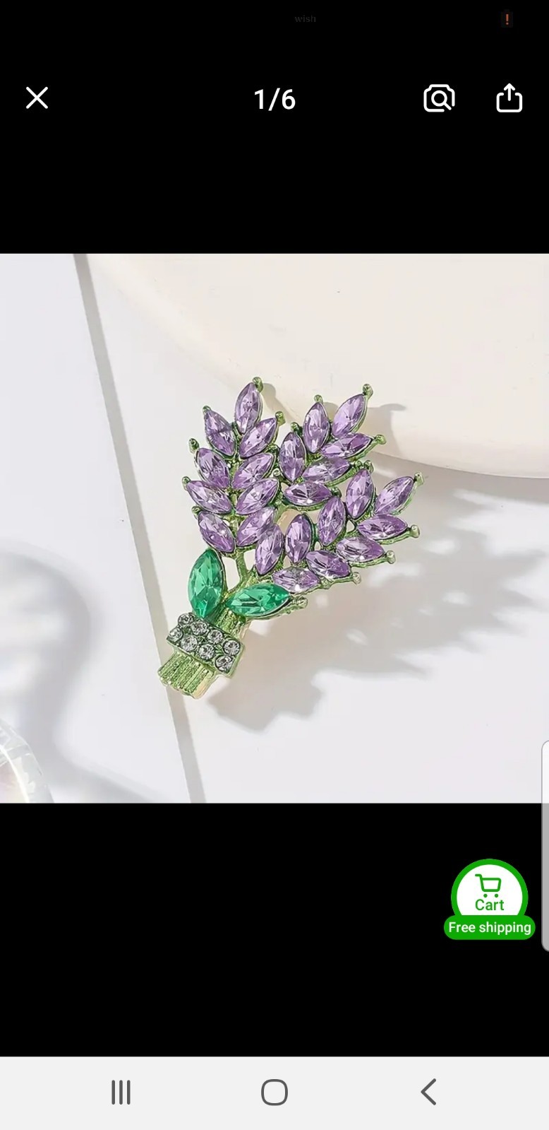 PURPLE EASTER FLOWER MOTHERS DAY CORSAGE RHINESTONE BROOCH PIN~ GIFT FOR HER MOM