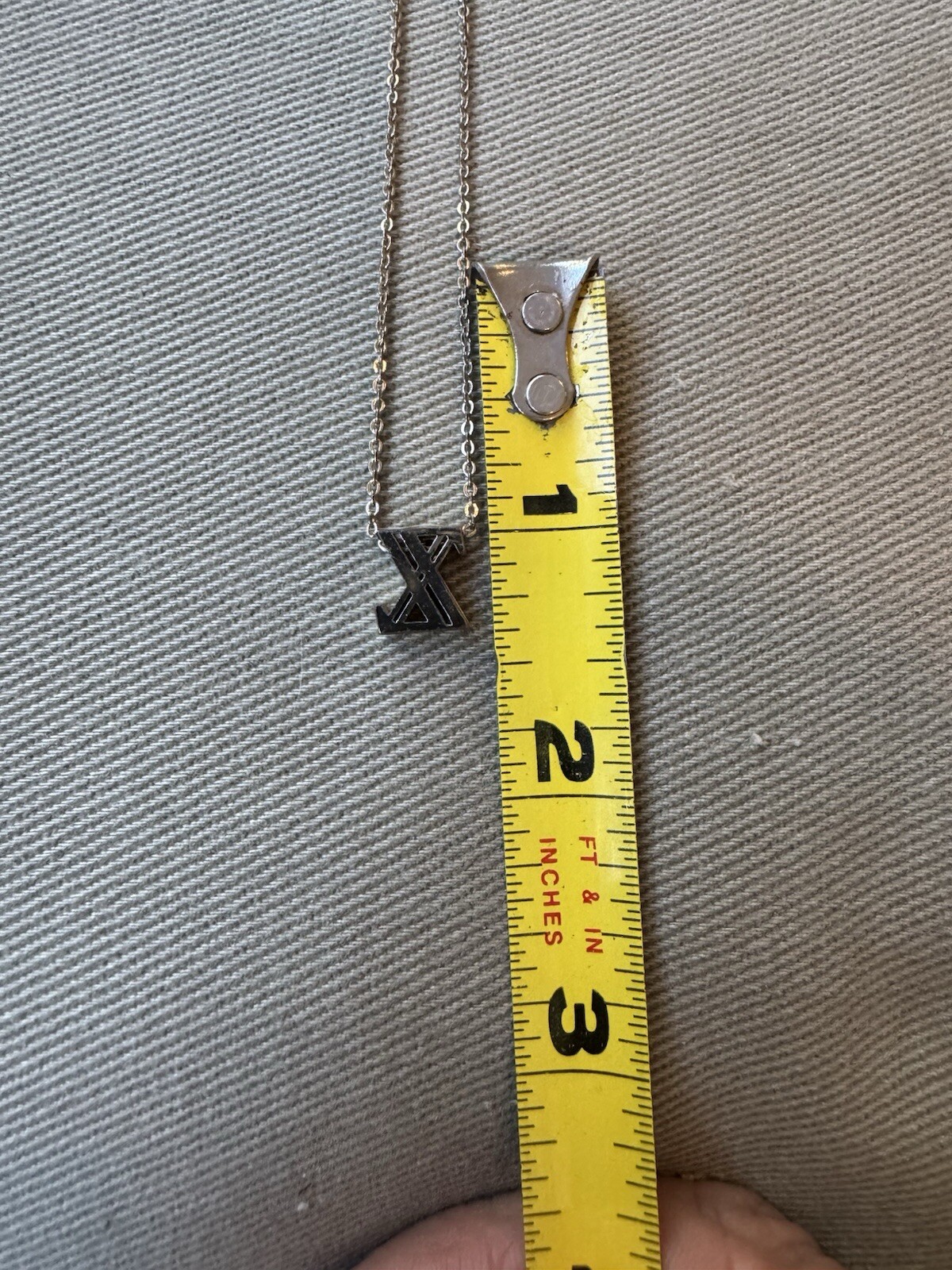 Vintage Zaxie by Stefanie Taylor Gold Tone Rhinestone “Z” Pendant & 20” Necklace