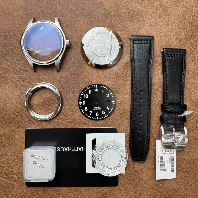 DIY 40mm Case + Leather Strap For Watch ETA 2824 Movement aftermarket
