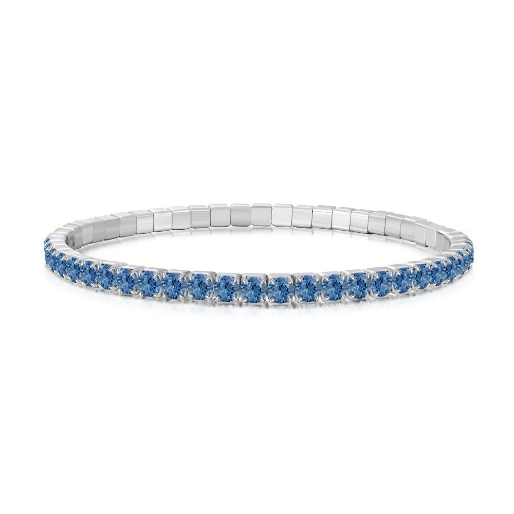 3mm Tennis Bracelet Multicolored 5A Cubic Zirconia S925 Silver for Women Jewelry