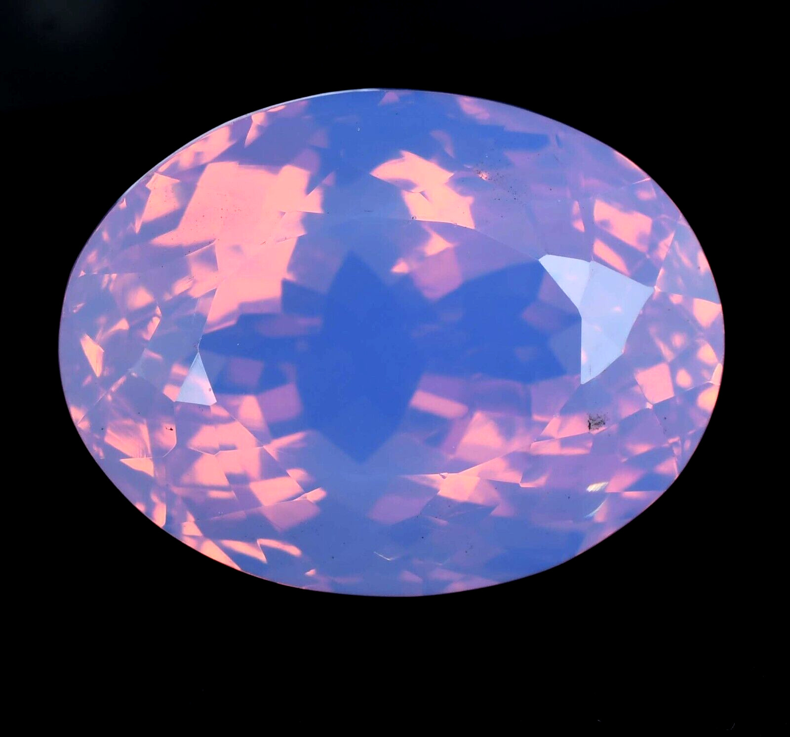 Natural Pink Opal 35.70 Ct Oval Welo Untreated Australian Certified Gemstone