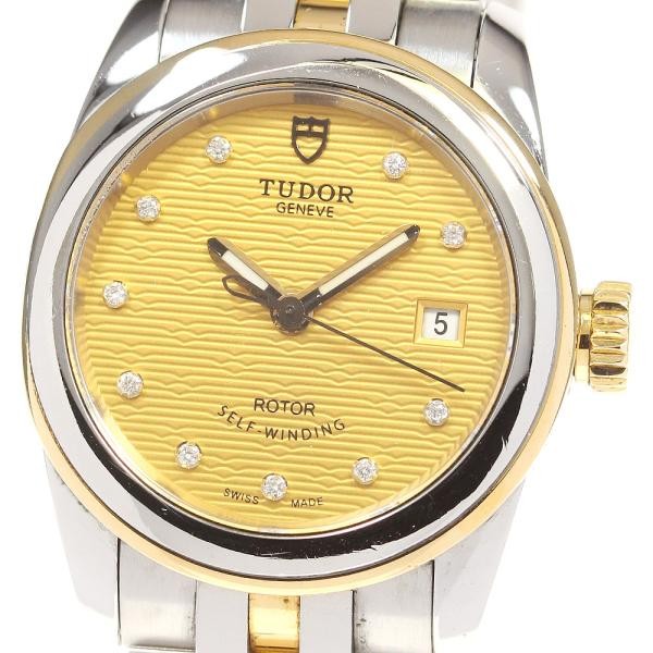 Tudor Glamour Date 51003 26mm SS Gold Dial Automatic Date Watch #C9294