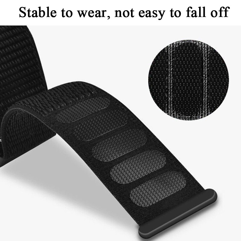 2PCS Nylon Loop Woven Watch Strap Replacement For Smart Watch Bracelet Band