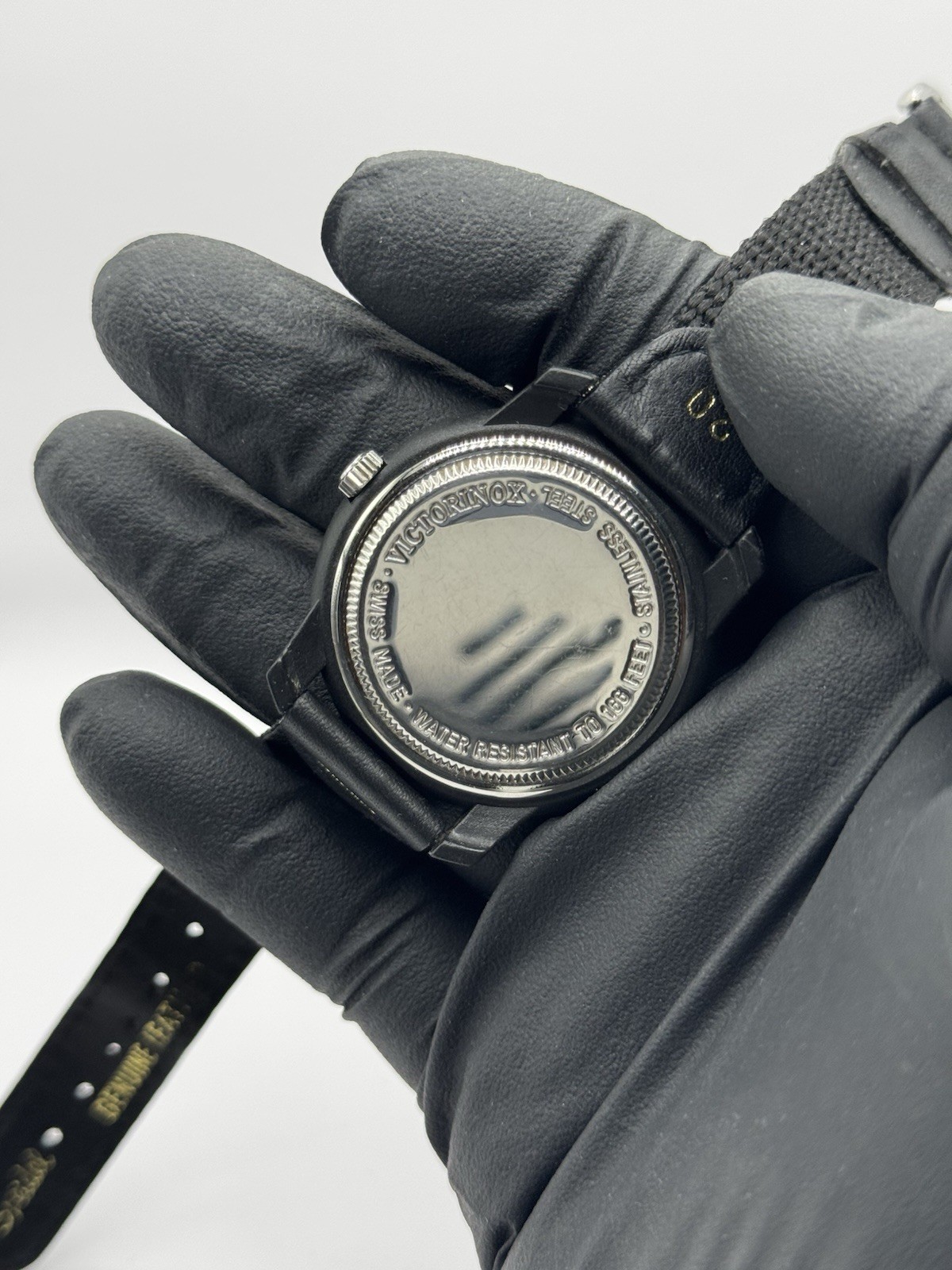 Vintage Early Production Victorinox Swiss Quartz Watch Black Dial Date