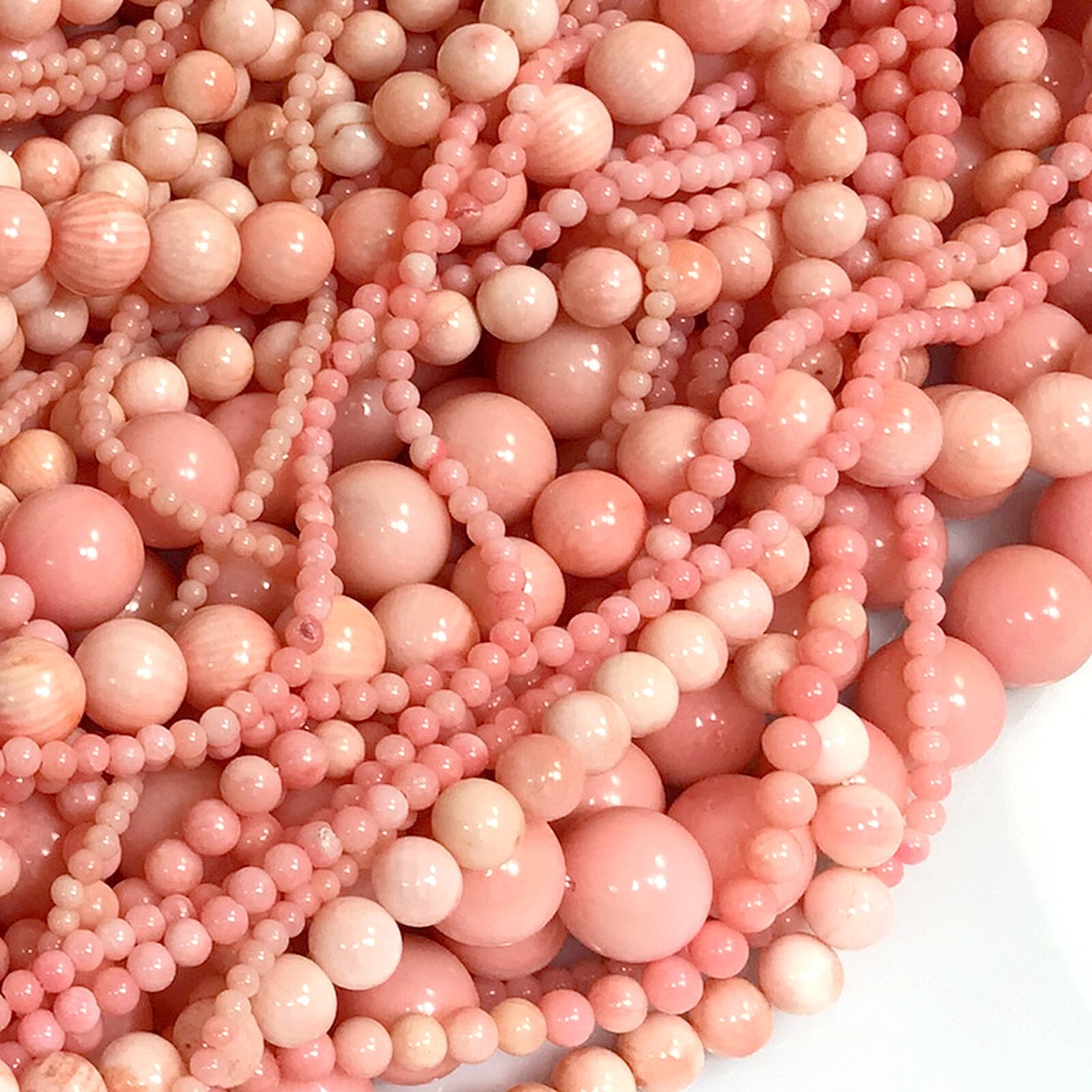 Pink Coral Angel Skin Smooth Round Loose Beads 15″ 2mm 3mm 4mm 6mm 8mm 10mm