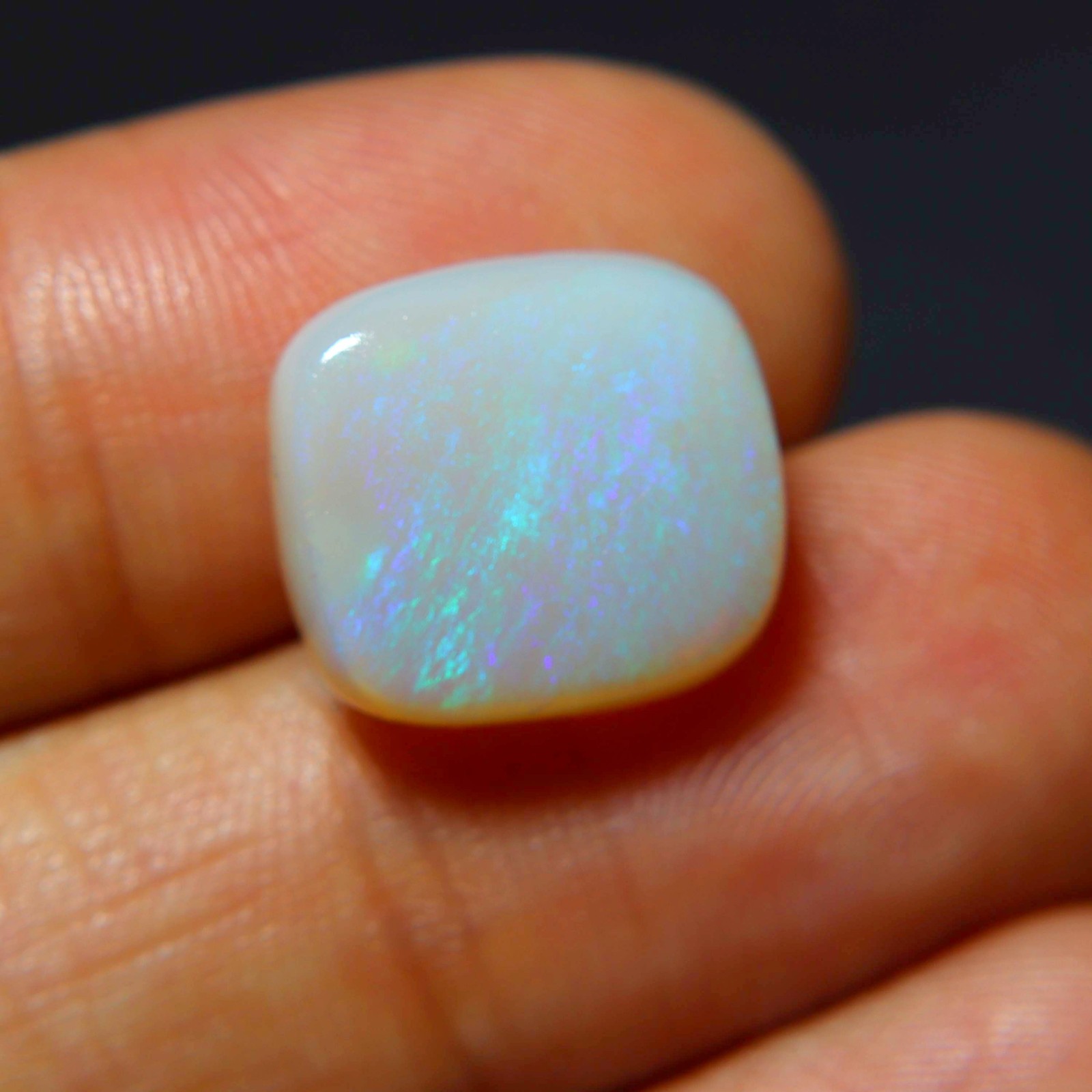 9.00 Carat Natural Australian Opal Cabochon BLUE Fire Opal Loose Opals 15X13X5MM
