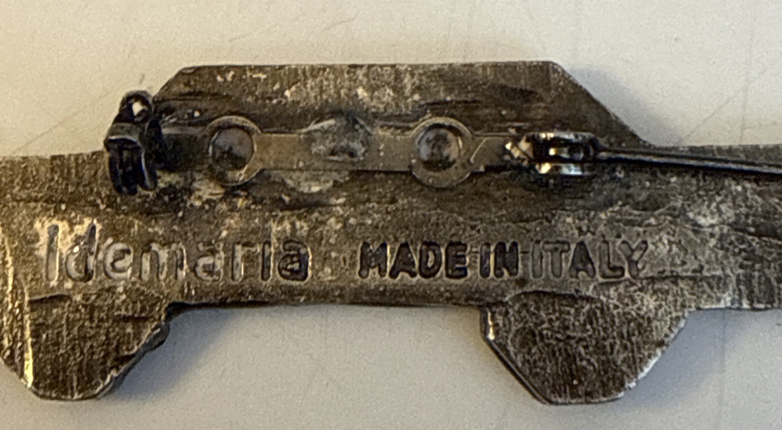 Vtg Art Deco Italian rhinestone auto Car Pin Idemaria Italy