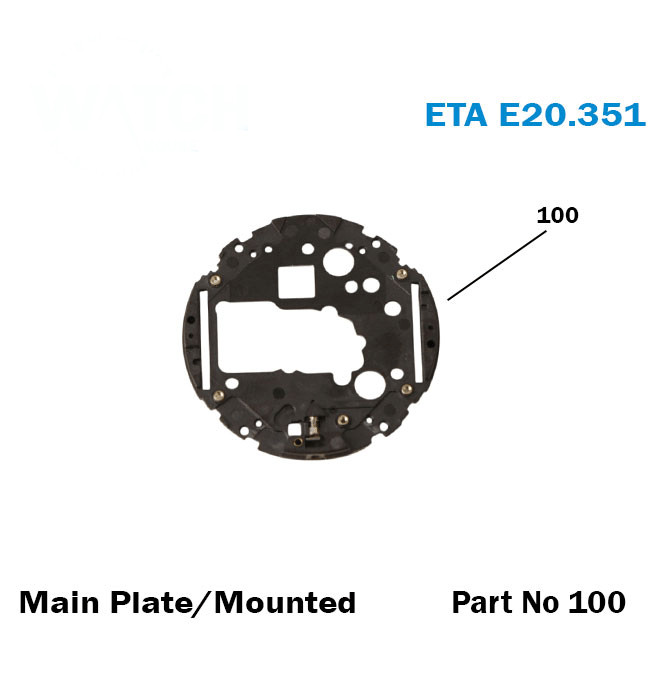 Main Plate/Mounted for ETA E20.351-Movement Module-Part No.100