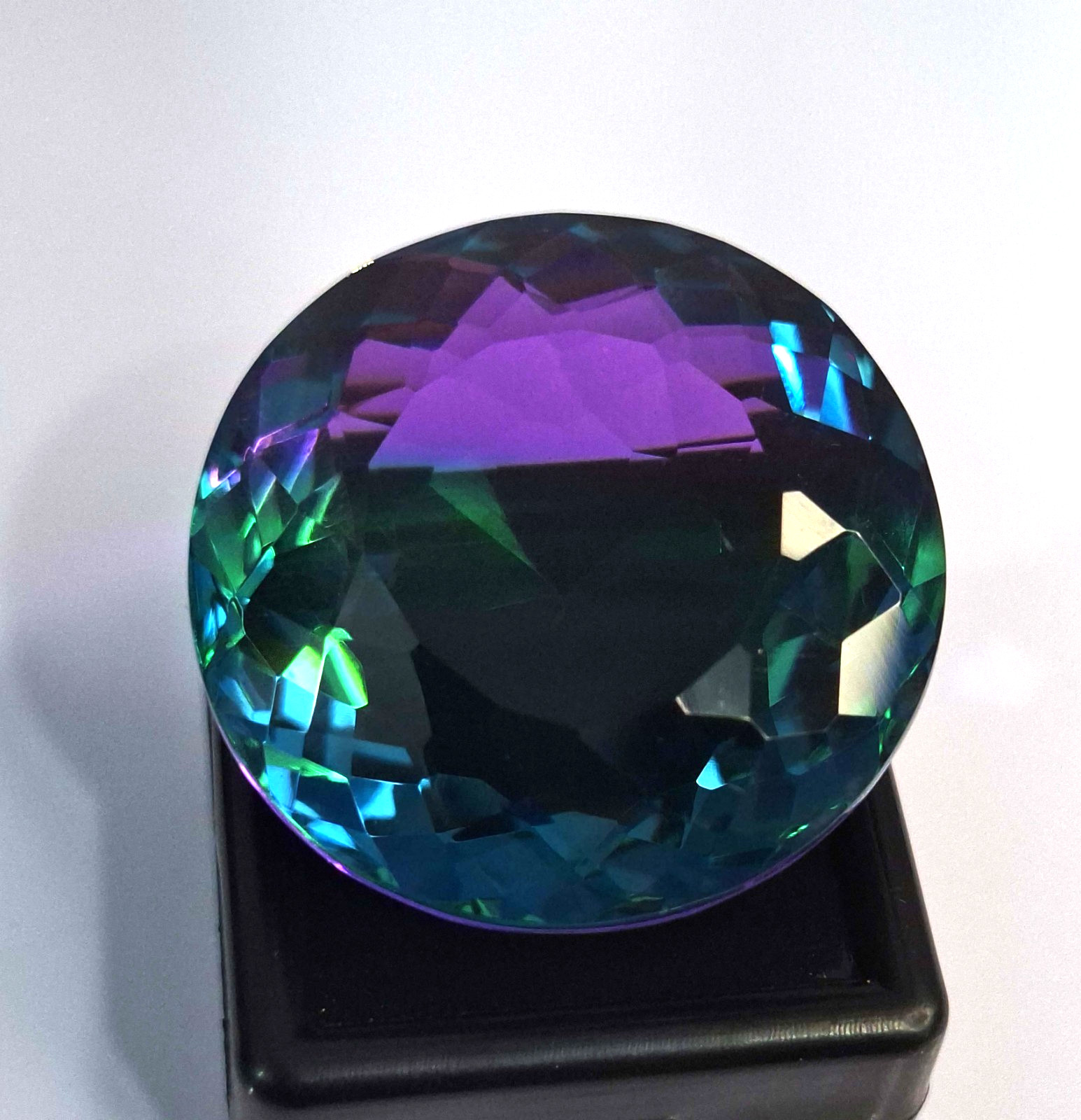Bicolor Tourmaline Round Cut 88-90 Carat Loose Gemstone Lab Created SP1504