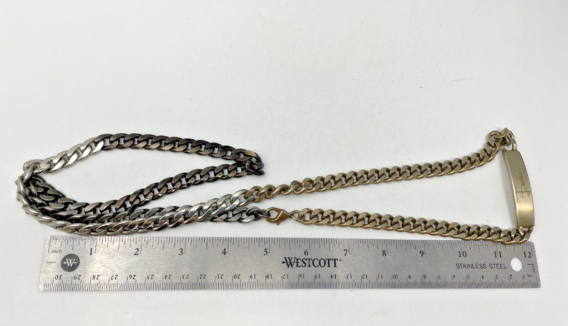 Emilio Pucci Cuban Link Chain Necklace Italy Y2K Gold Silver Color Designer Chic