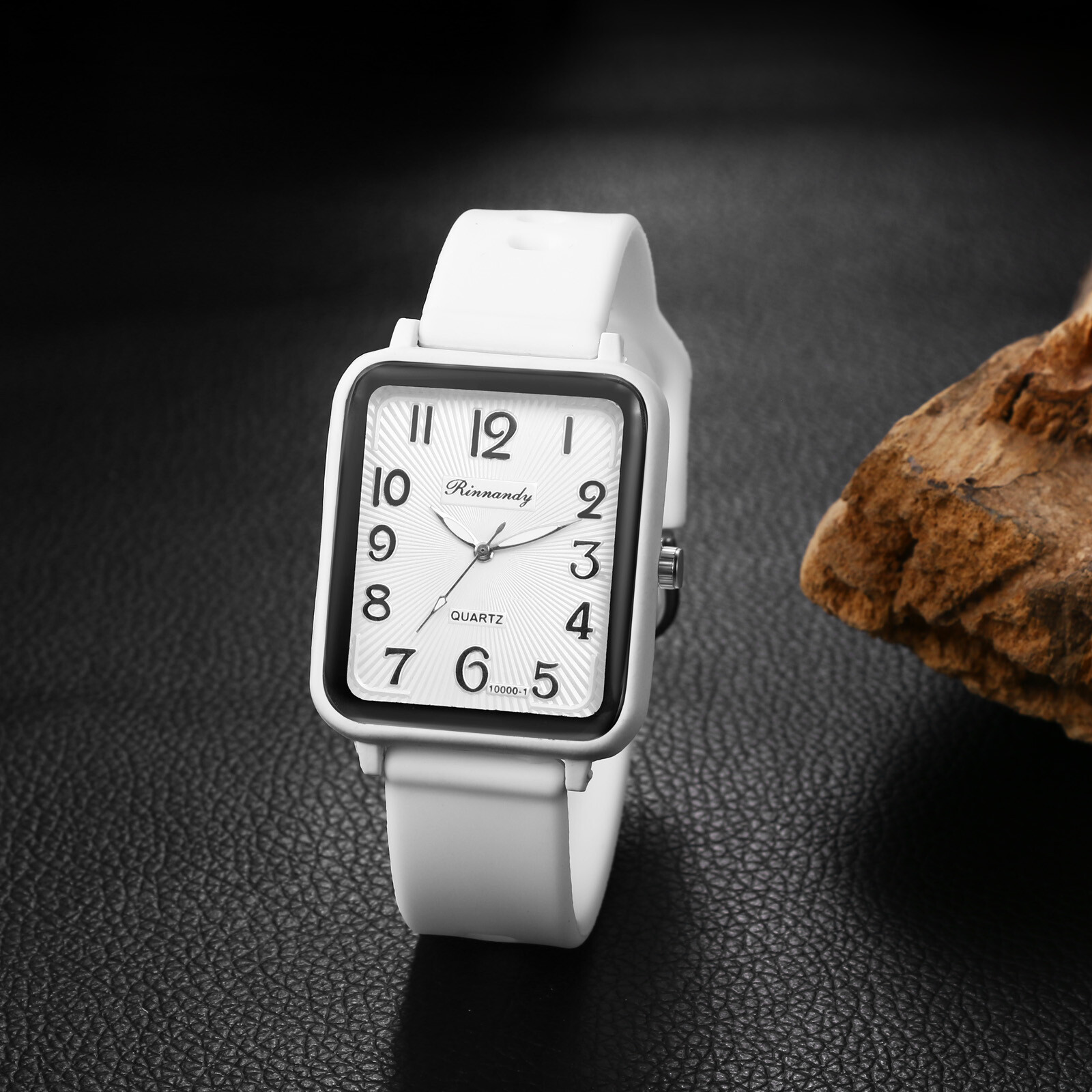 Men Women Boys Girls Sports Silicone Simple Square Dial Teens Quartz Wrist Watch