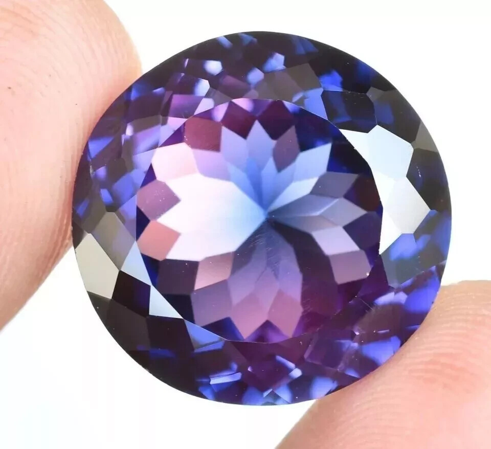 25+ Ct Natural Purple Blue Montana Sapphire Flawless Certified Loose Gemstone