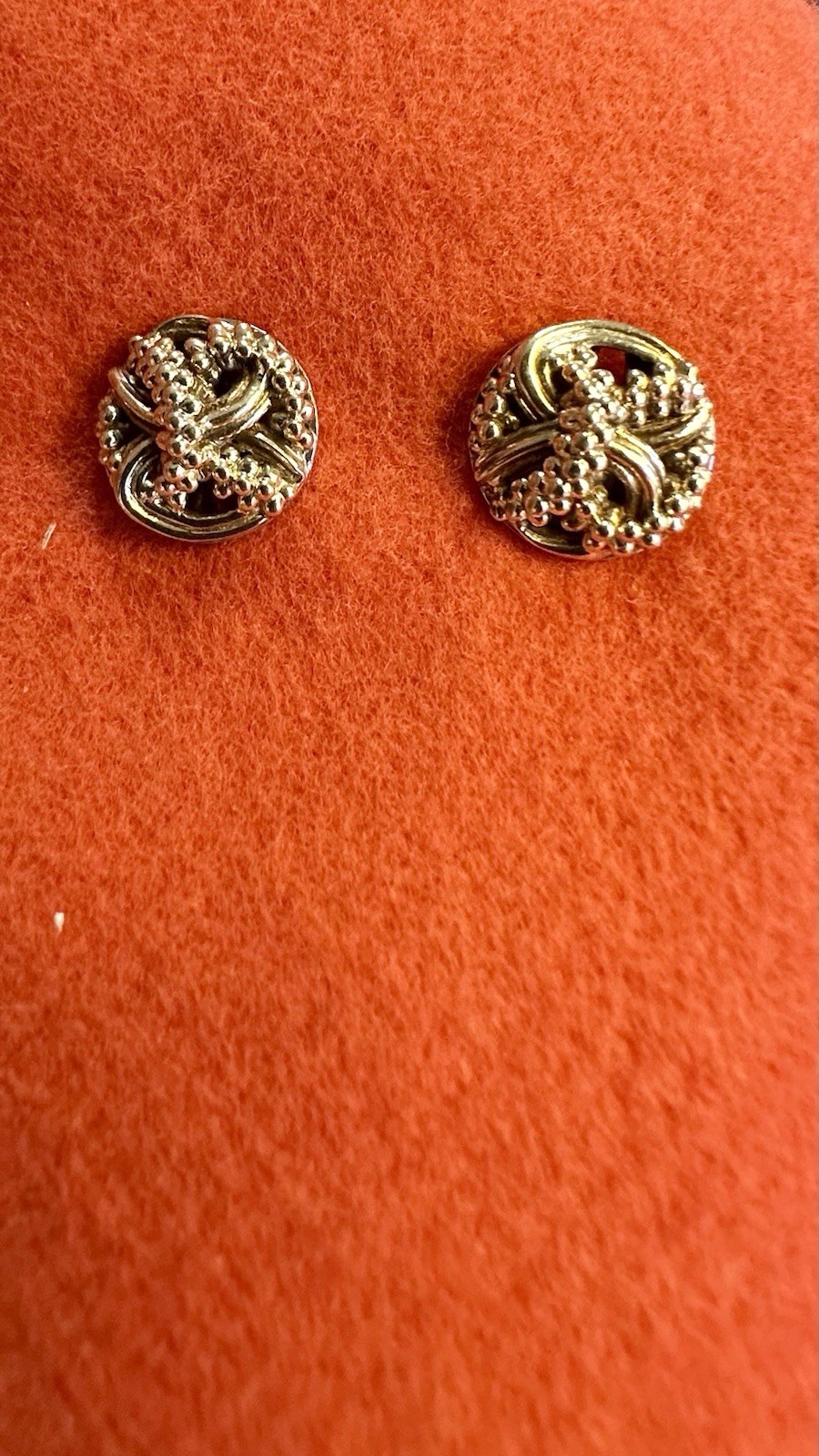 Lagos 18K Gold Caviar Stud Earrings with 925 Silver Back, Posts, Backings