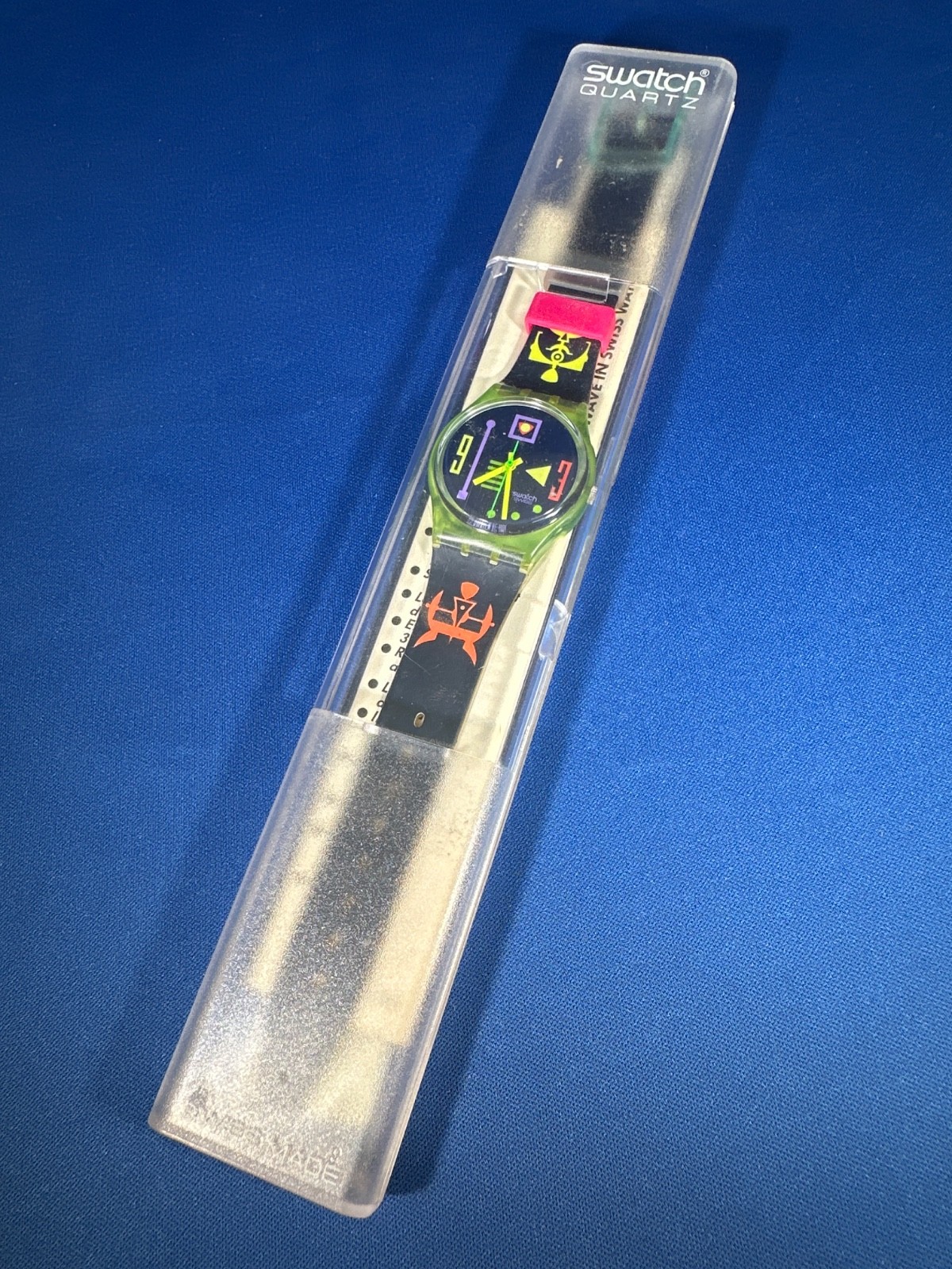 Vintage 1991 Swatch Watch Stalefish GG113 Working Good 34MM Nice! So Rad!