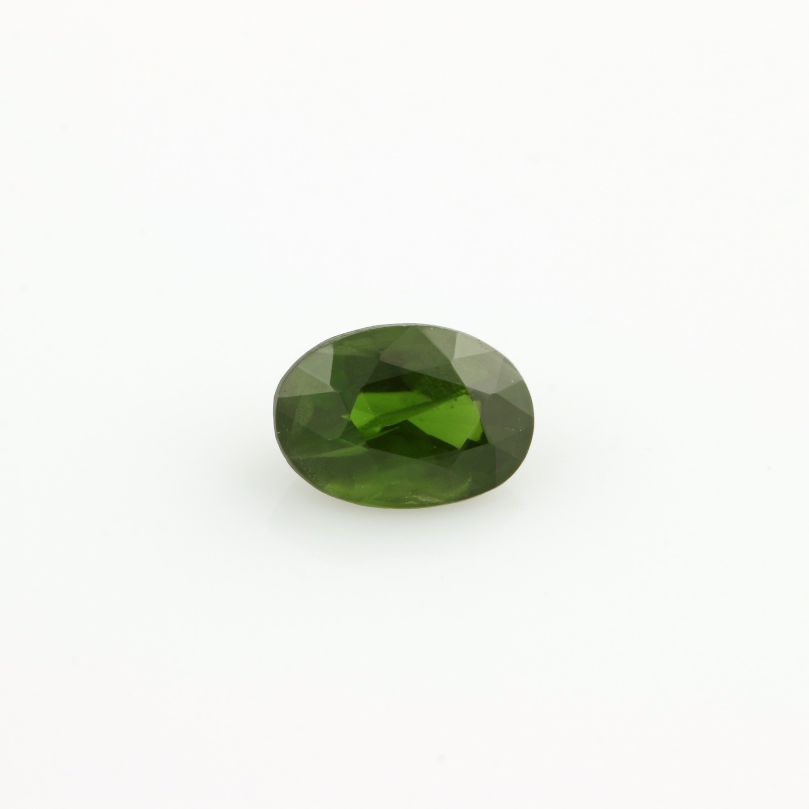 0.65ctw Loose Diopside Gemstone – Oval Green Faceted Genuine 6.40mm x 4.54mm