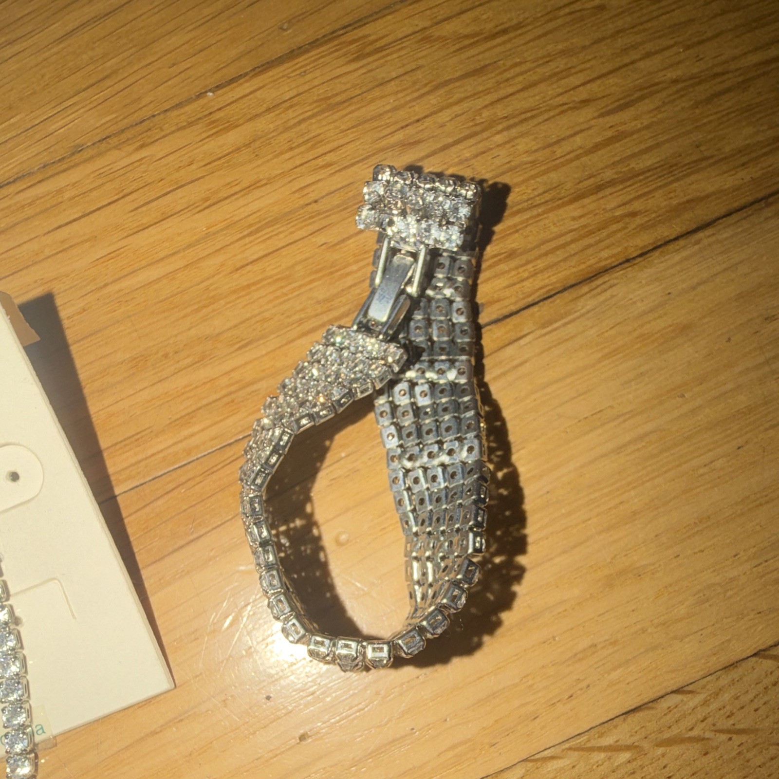 Camille Bijoux Cubic Zirconia Silver Jewelry Set Earrings & Bracelet