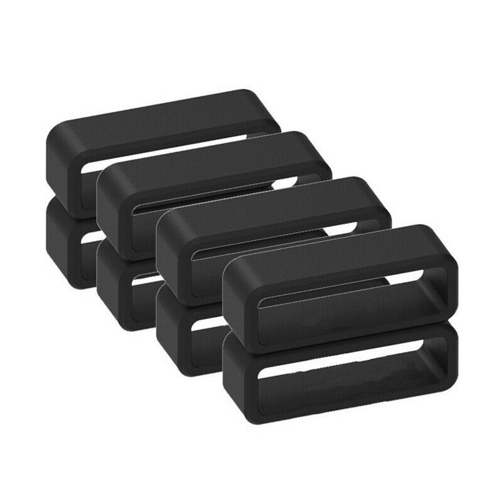 2pcs Silicone Watch Band Strap Hoop Loop Retainer Buckle Holder Ring Keeper