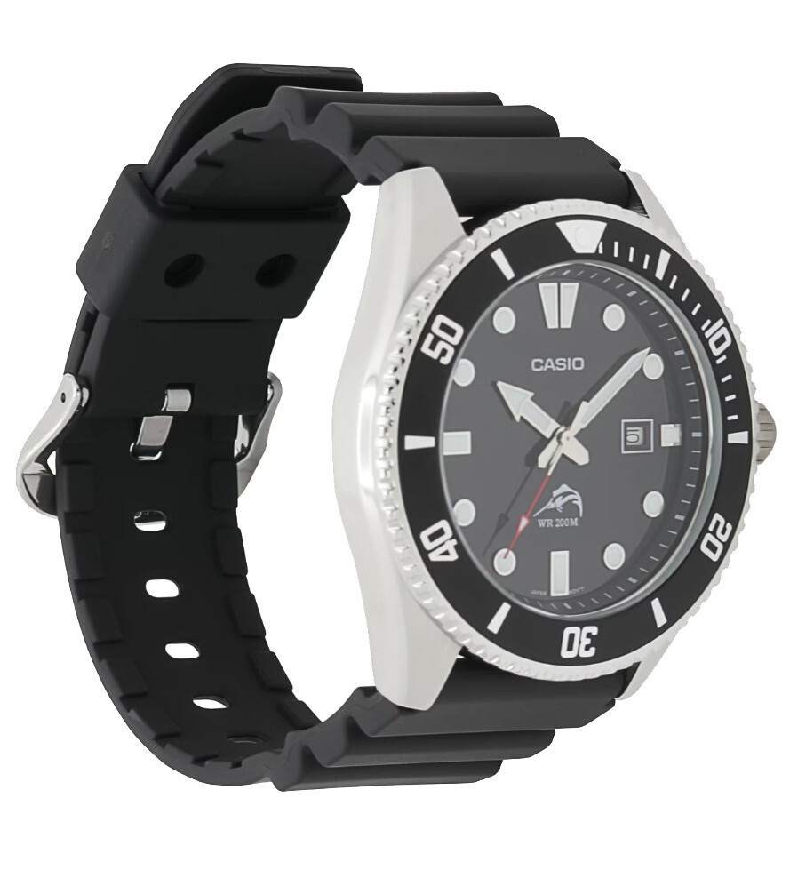 CASIO MDV106-1AV Mens DURO 200M Black Resin Strap w Date Analog Sport Watch $75