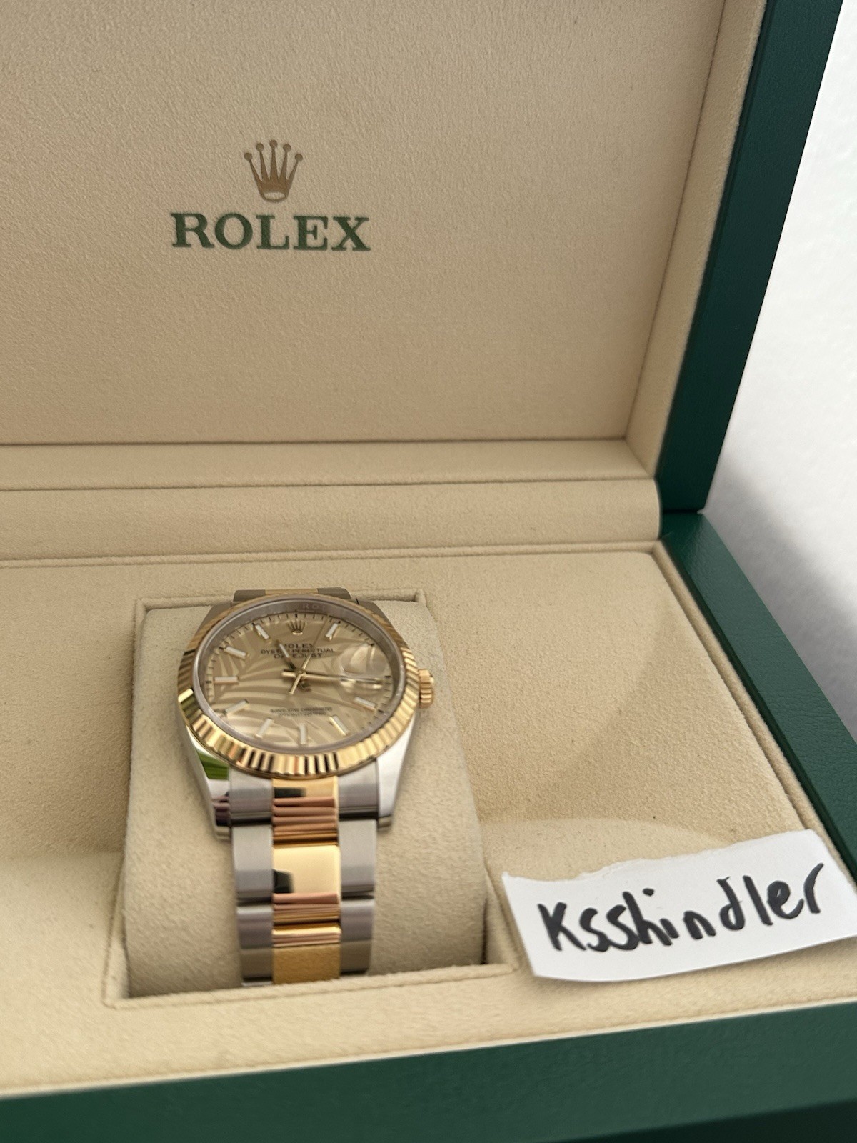 Rolex Oyster Palm Motif Datejust DISCONTINUED Full Set 126233 NEW 36mm Fluted