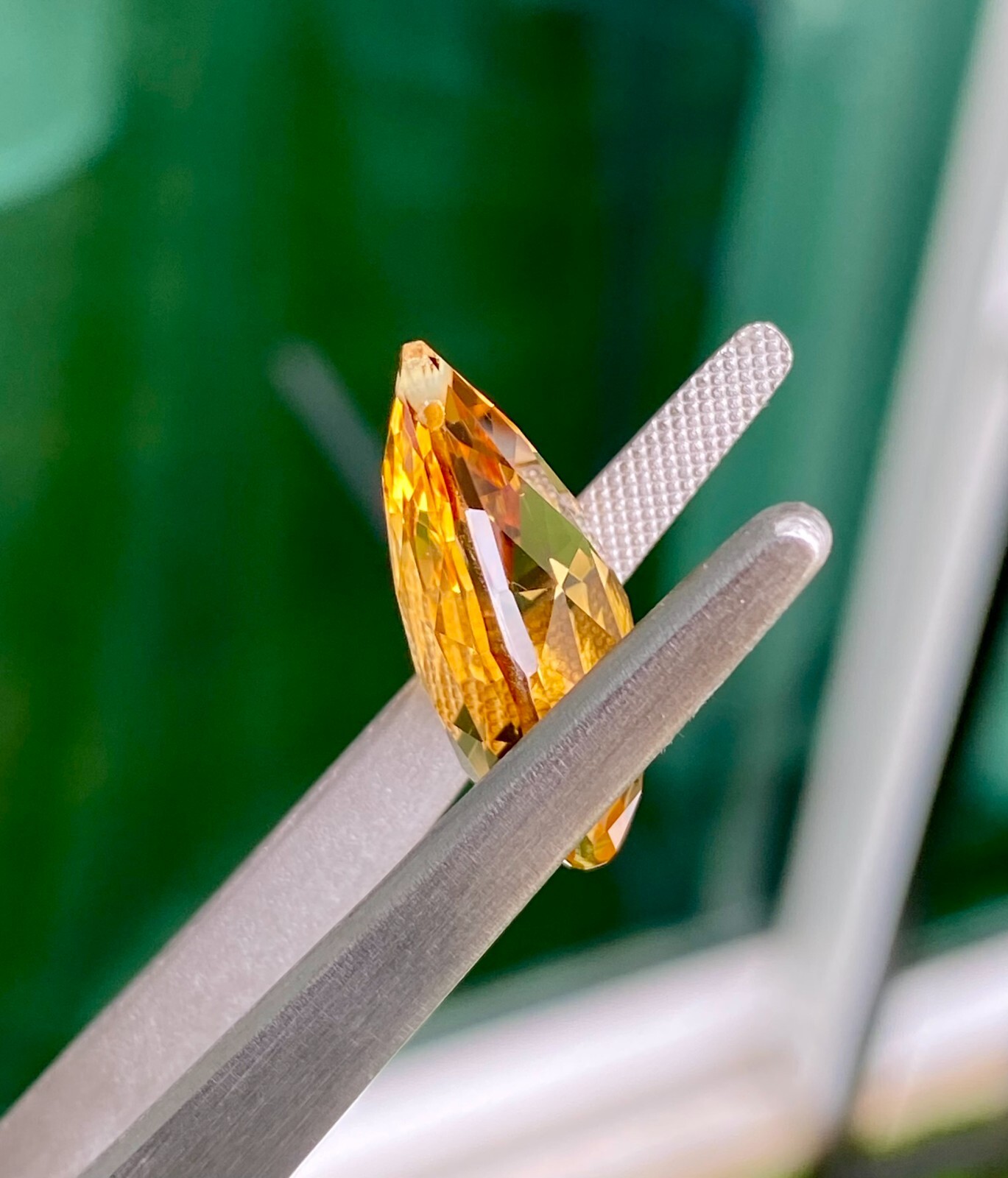 Genuine Citrine Drops Almond shape / Big size 24X12MM Citrine side drilled stone