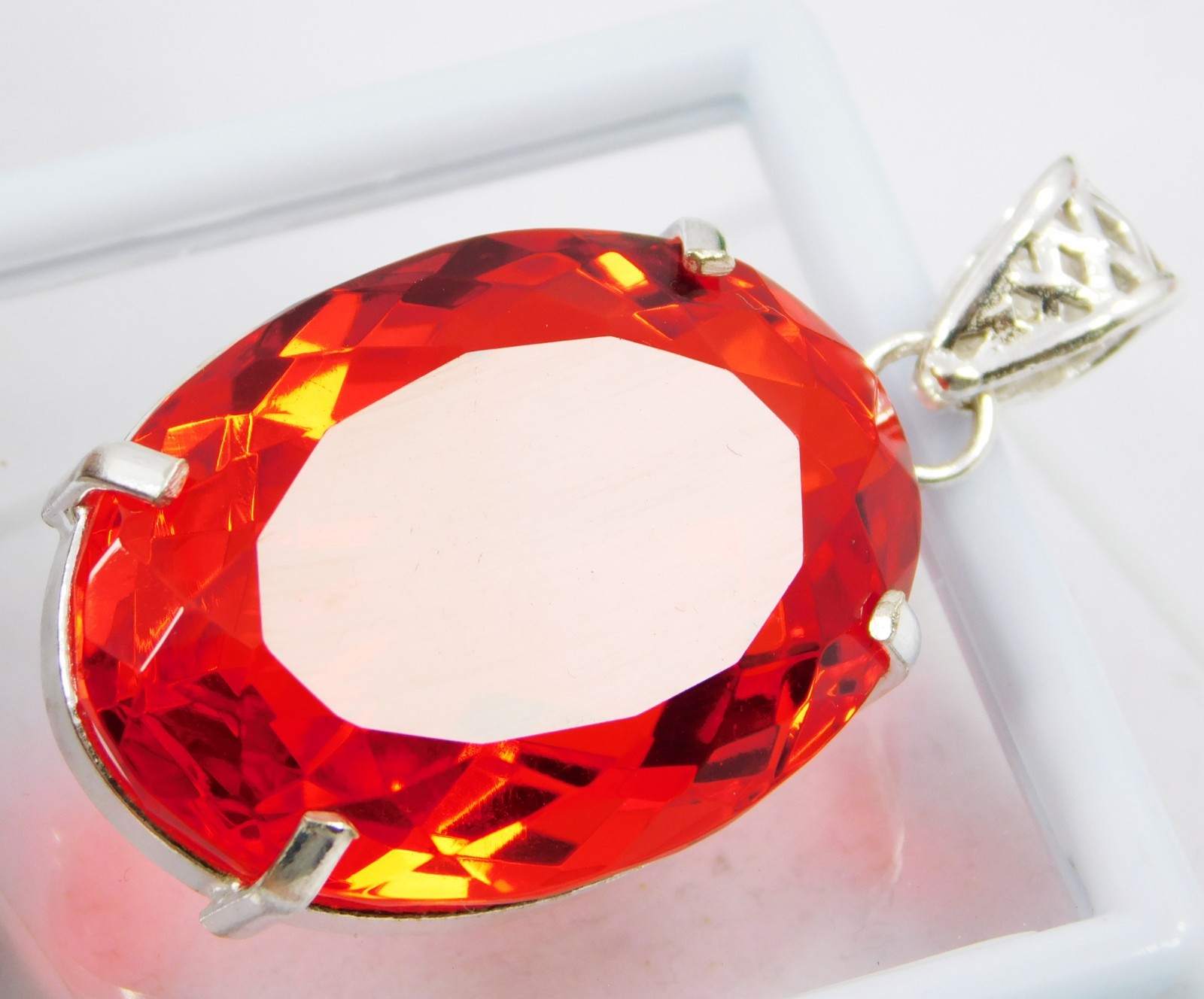 Certified 103.50 Ct Natural Mexican Fire Opal Red Orange Oval Cut Pendant Gems
